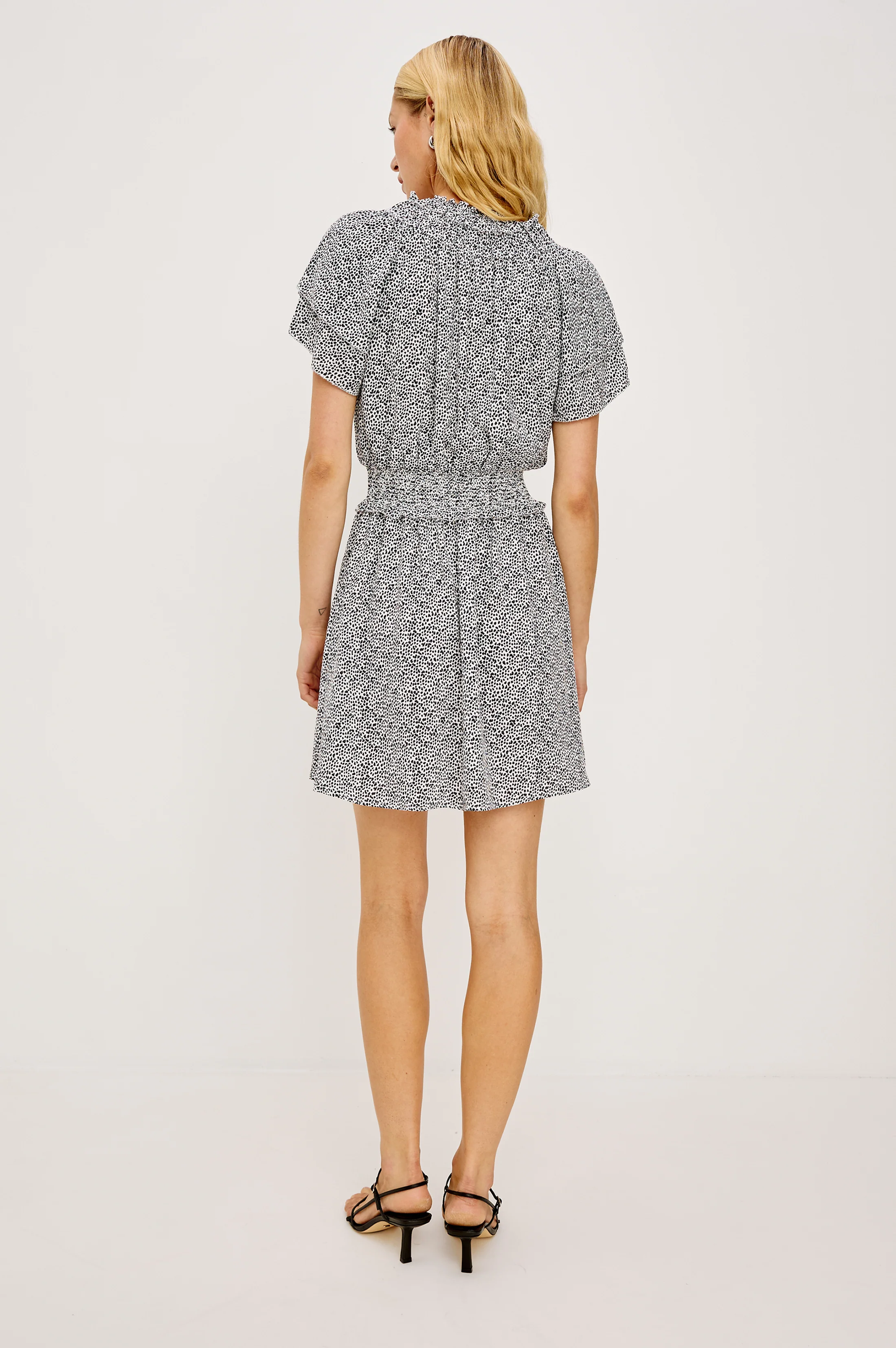 TERRIN DRESS - IVORY MICRO SPOTS - Image 5