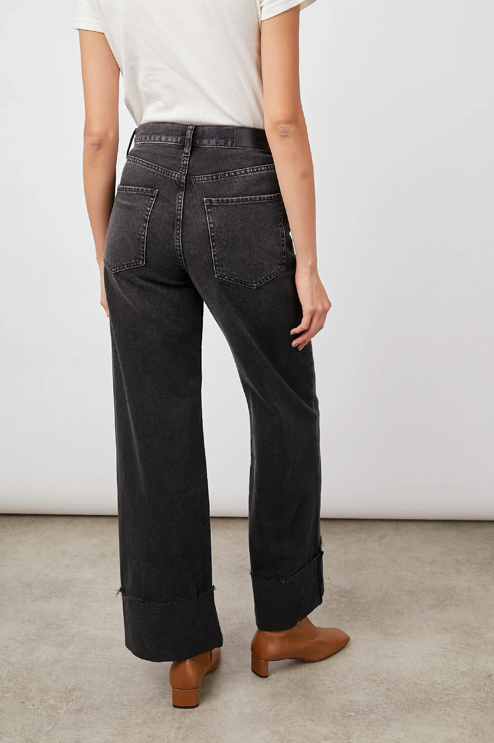 GETTY WIDE LEG - ASH BLACK CUFFED - Image 3