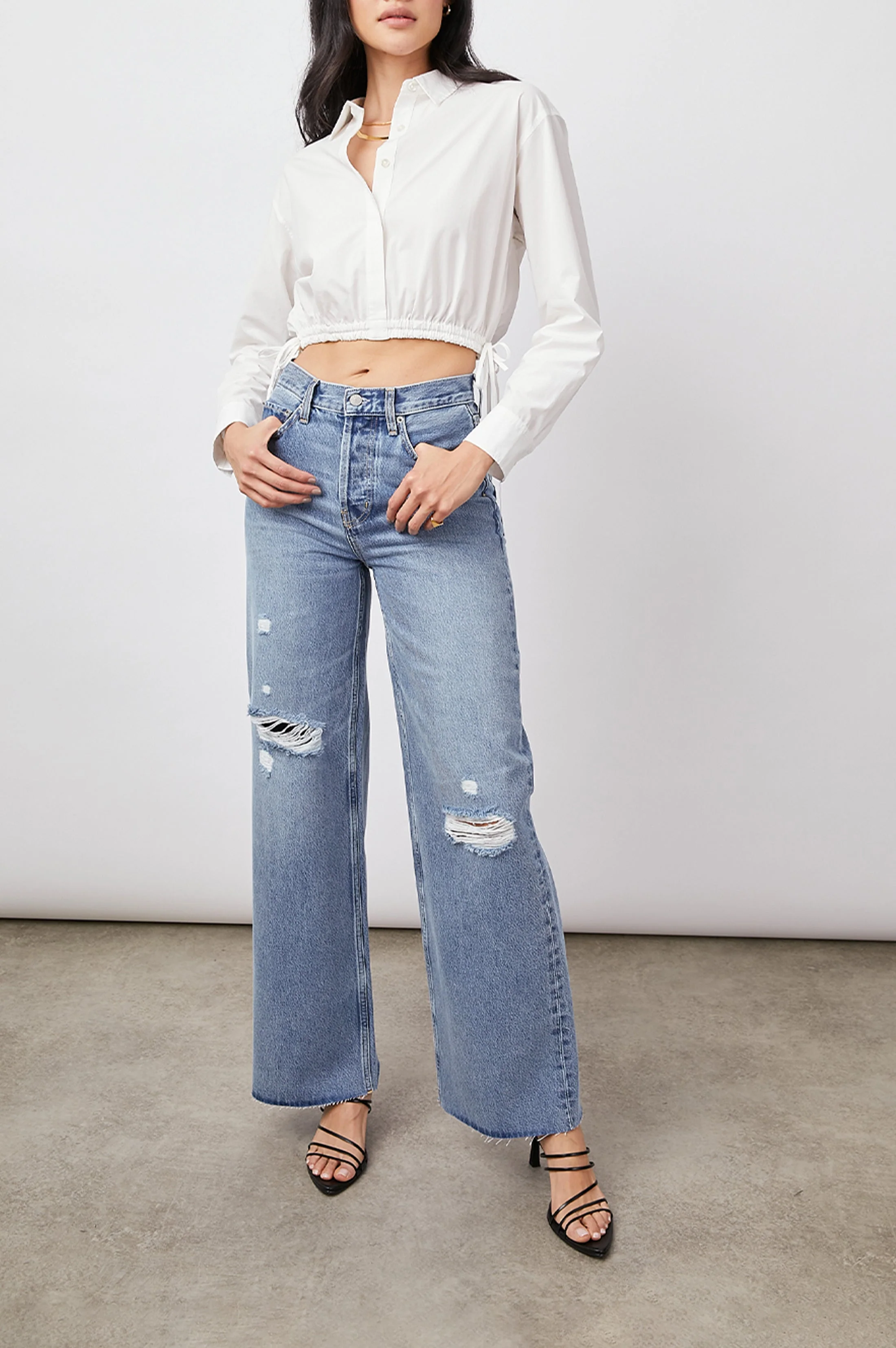 GETTY WIDE LEG - BREEZY BLUE DISTRESS - Image 3