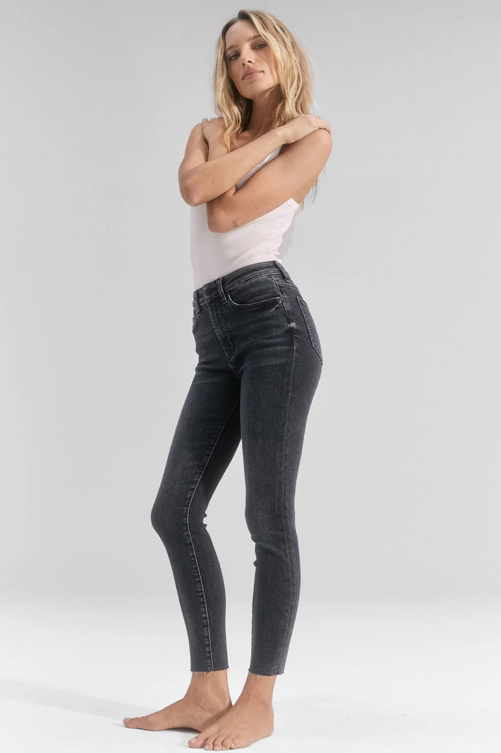 LARCHMONT SKINNY - HIGH RISE SKINNY - COAL - Image 2