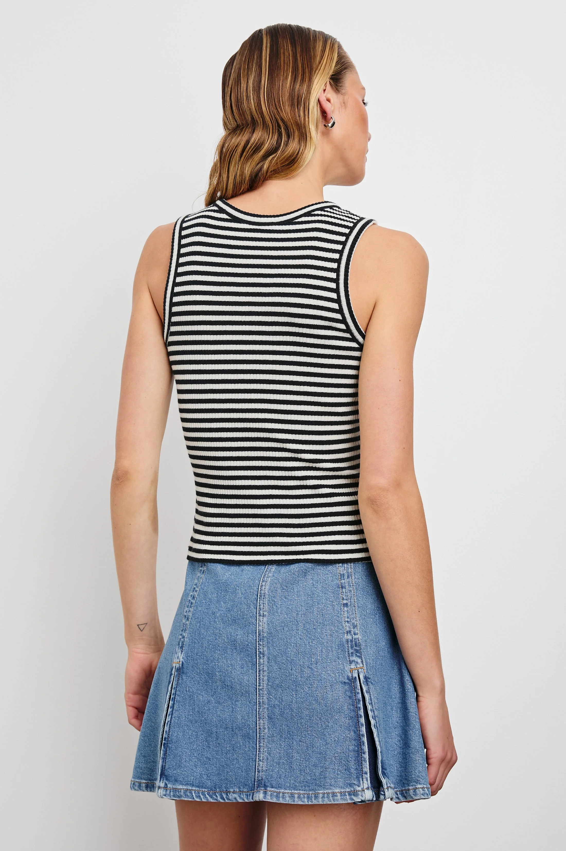 THE RACER TANK - BLACK BIRCH STRIPE - Image 5