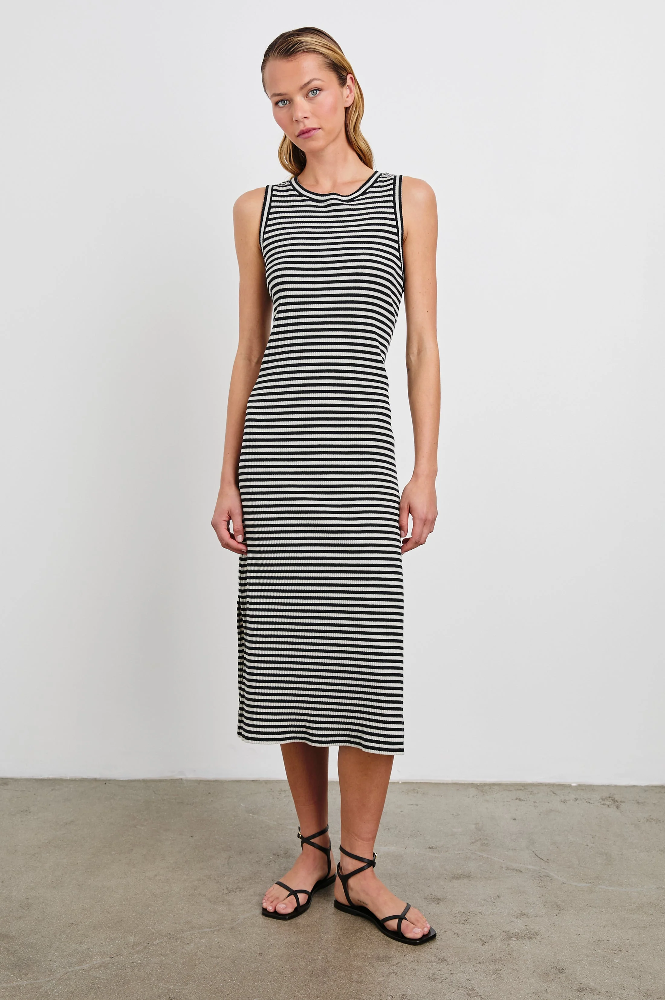 THE TANK DRESS - BLACK BIRCH STRIPE