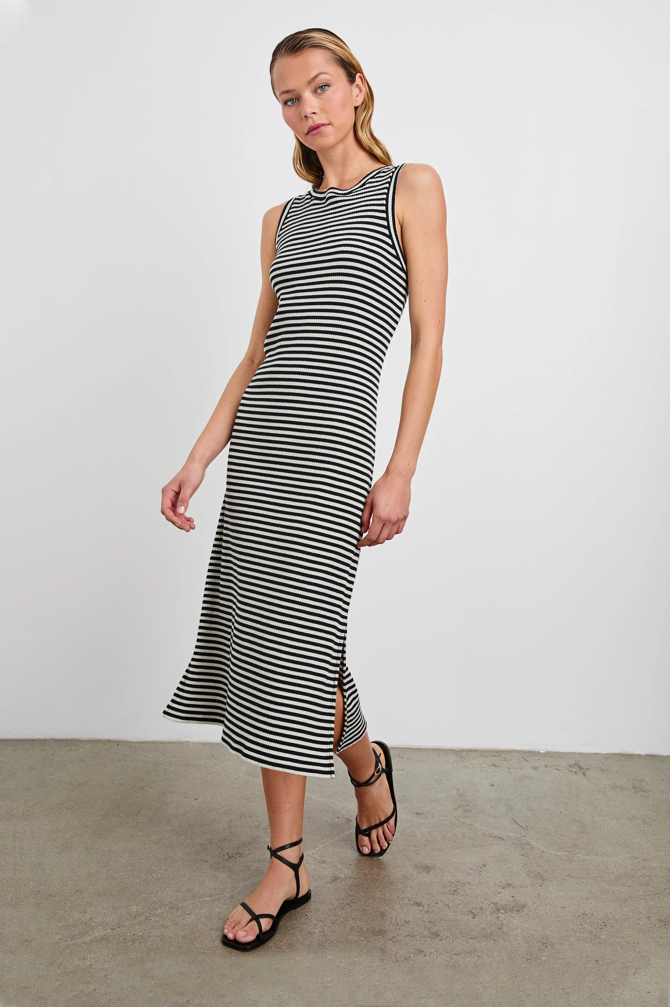 THE TANK DRESS - BLACK BIRCH STRIPE - Image 4