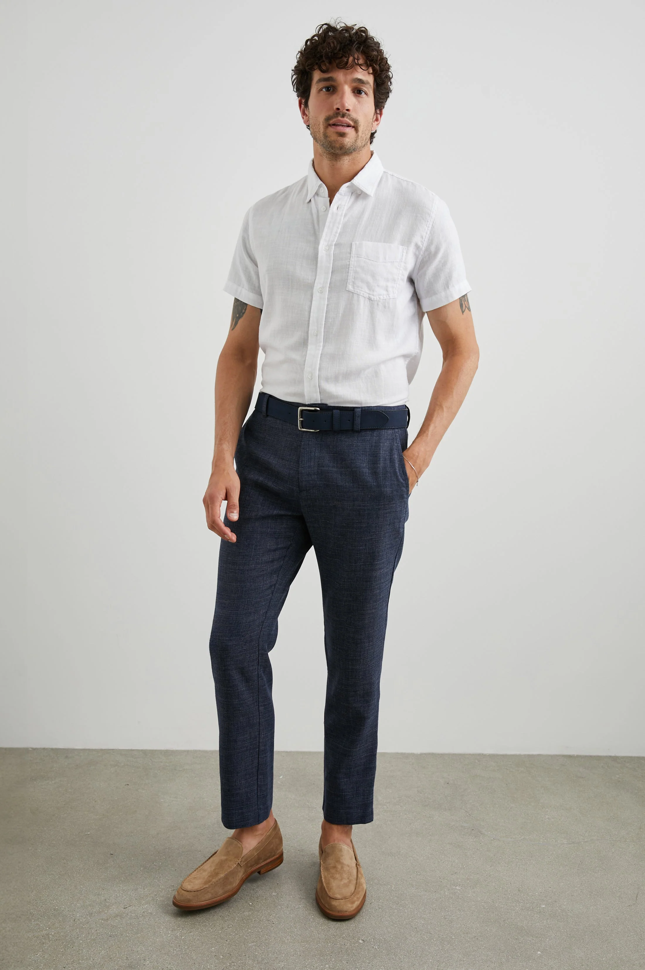 THOMAS PANT - NAVY MELANGE - Image 5