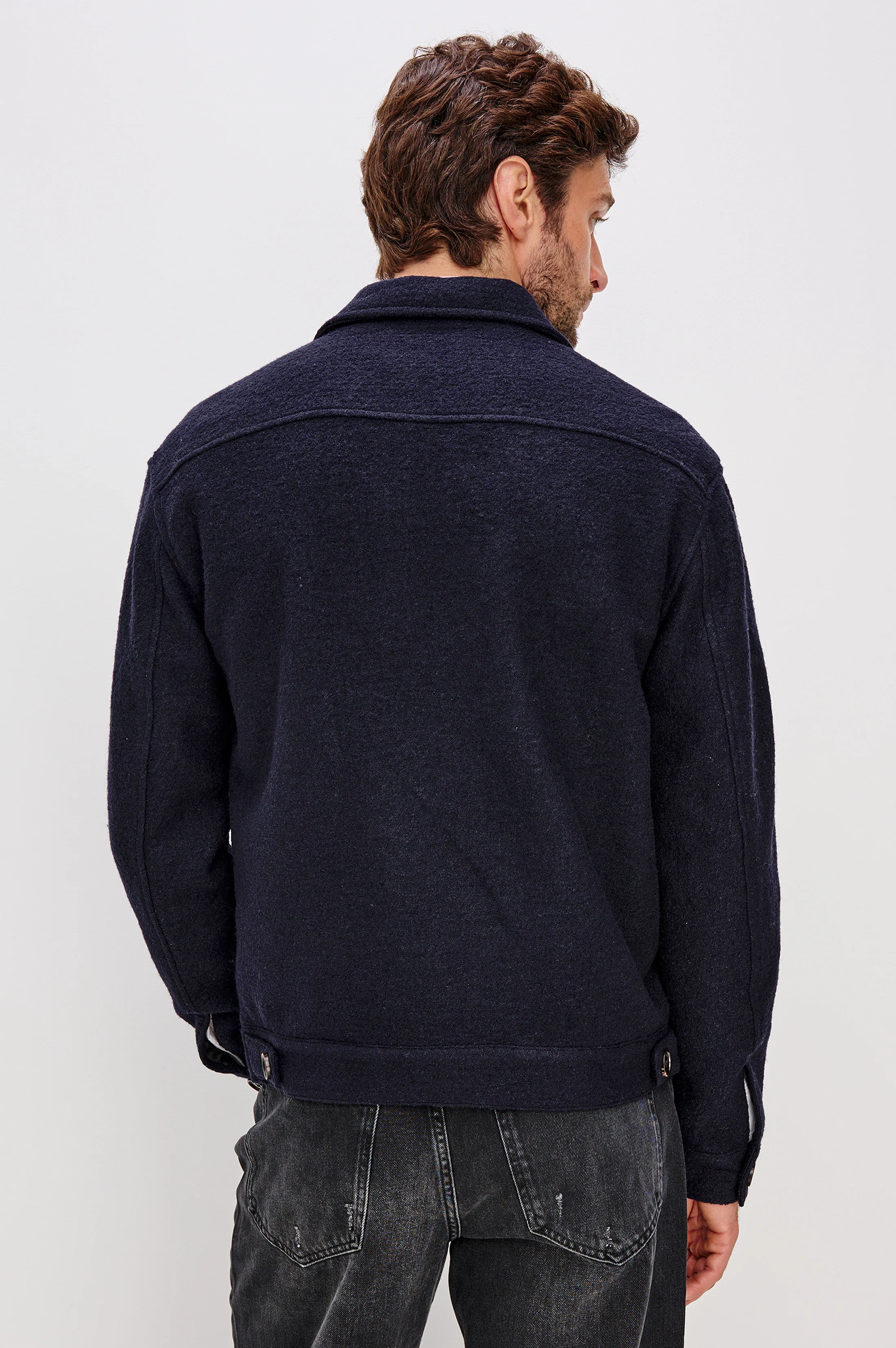 TILLMAN JACKET - NAVY BOUCLE - Image 5
