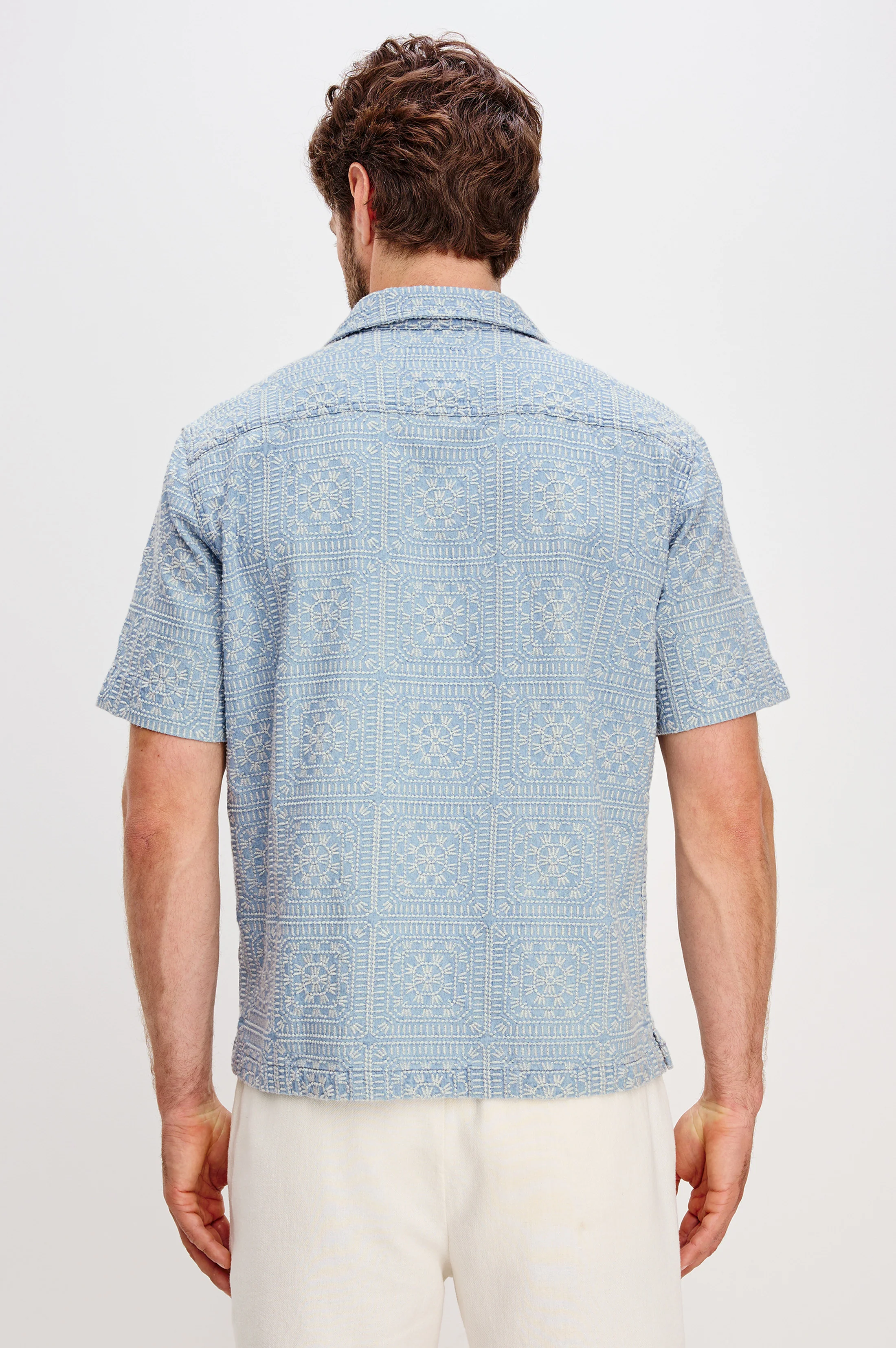 TYLER SHIRT - INDIGO CREAM SQUARES - Image 5