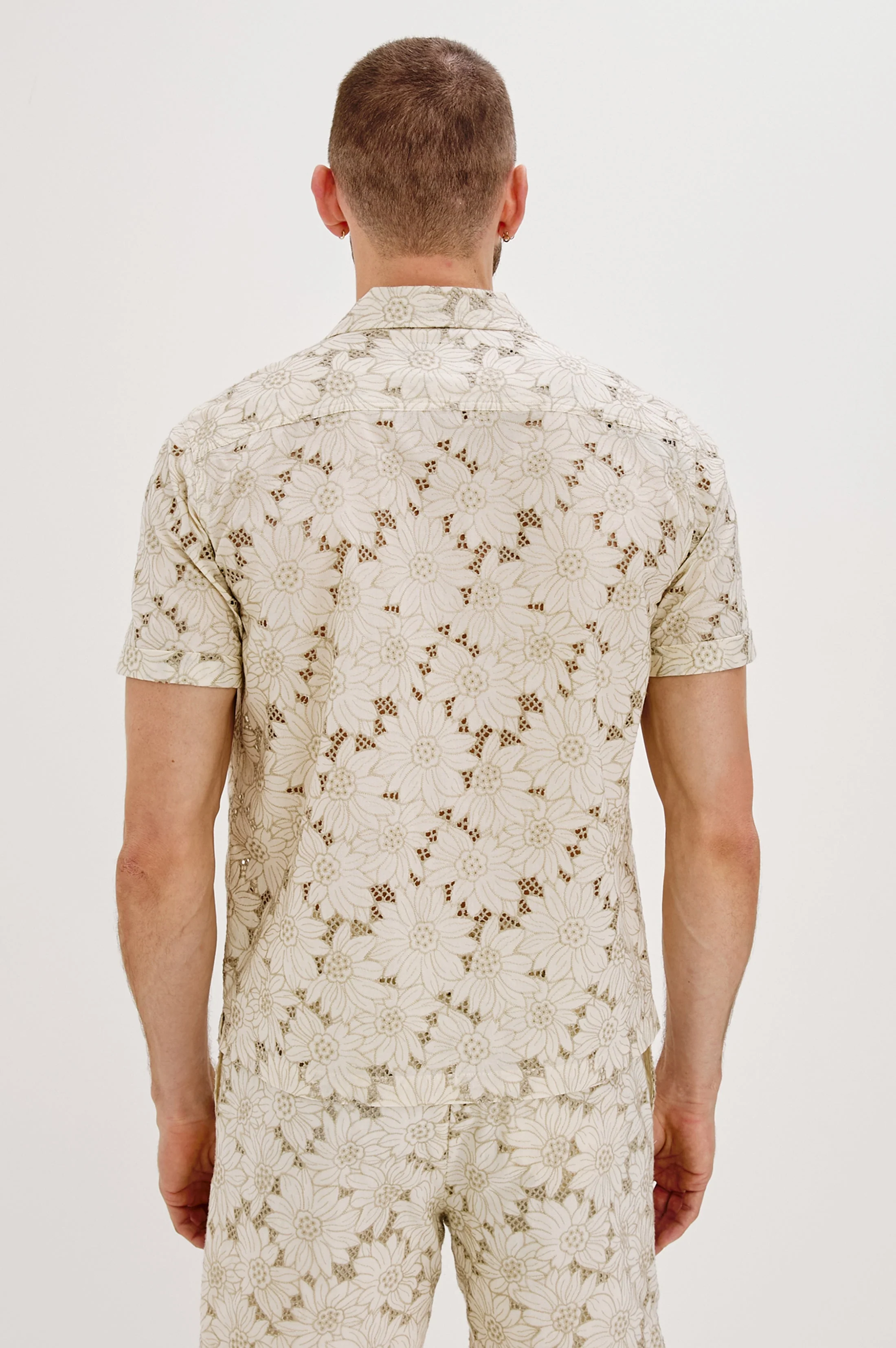 TYLER SHIRT - KHAKI WHITE SUNFLOWER - Image 5