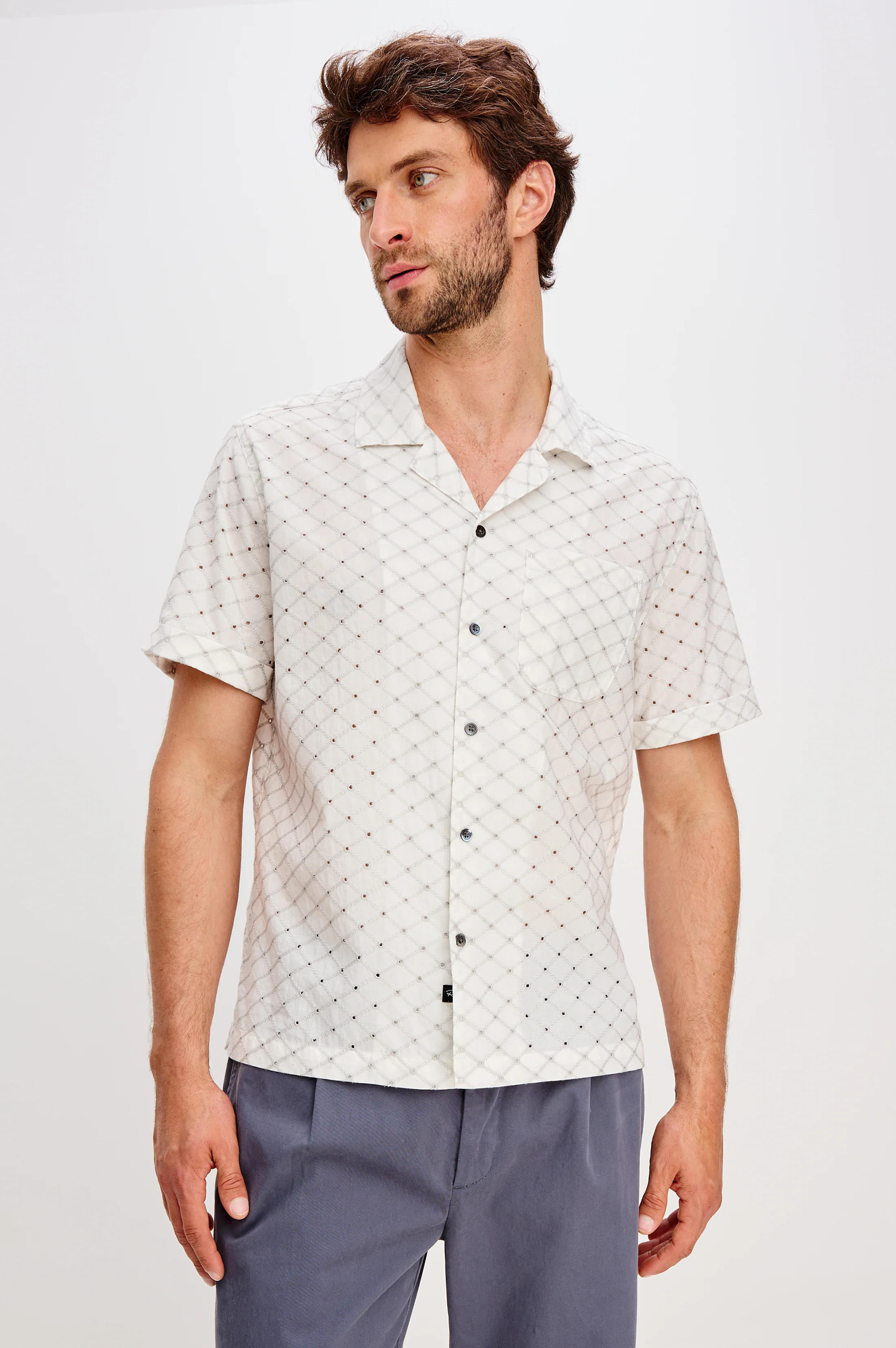TYLER SHIRT - SILVER BONE DIAMOND - Image 5