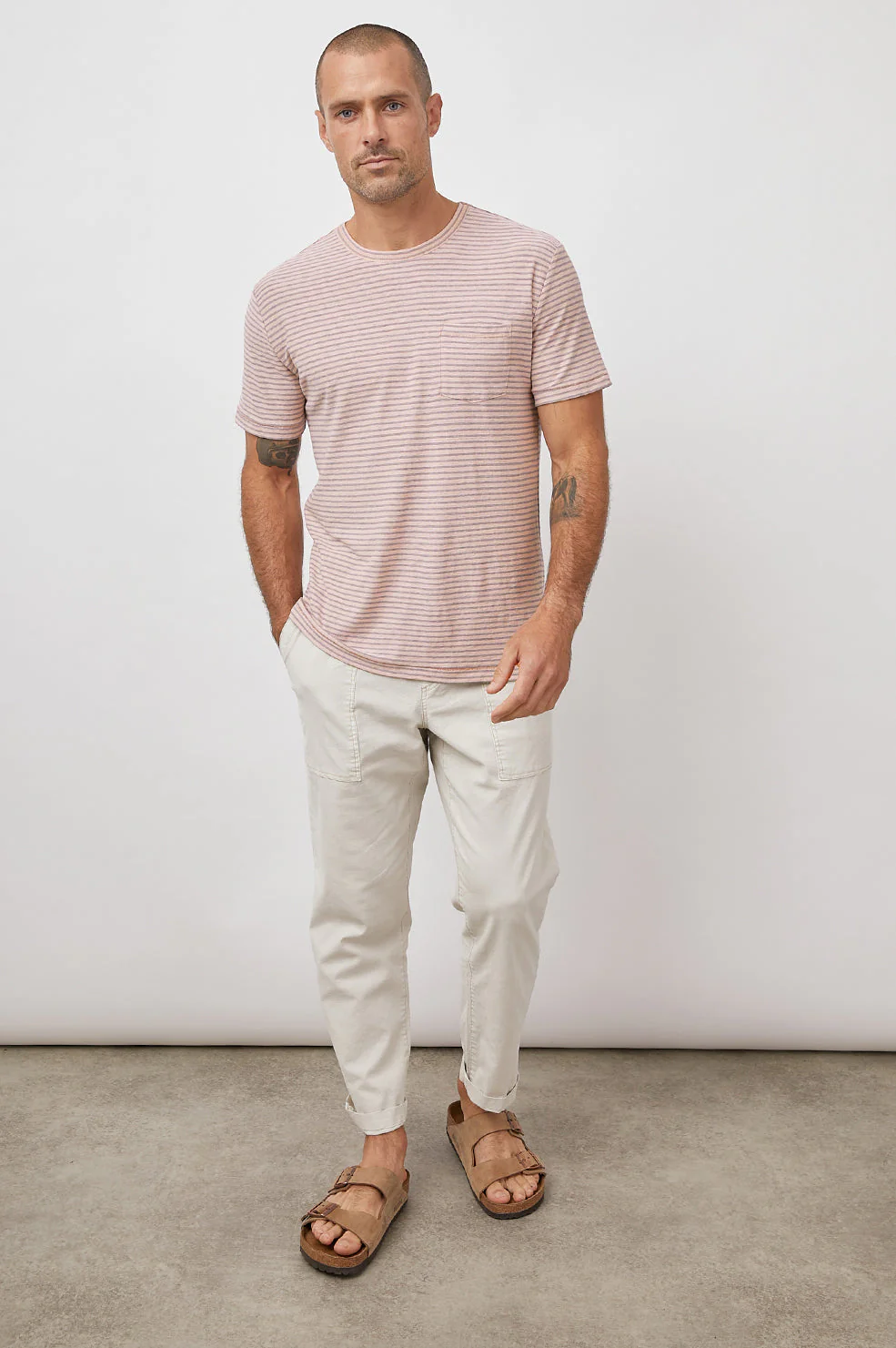 VALENCIA T-SHIRT - ROSE INDIGO STRIPE - Image 3