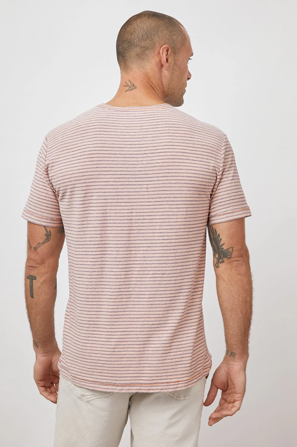 VALENCIA T-SHIRT - ROSE INDIGO STRIPE - Image 5