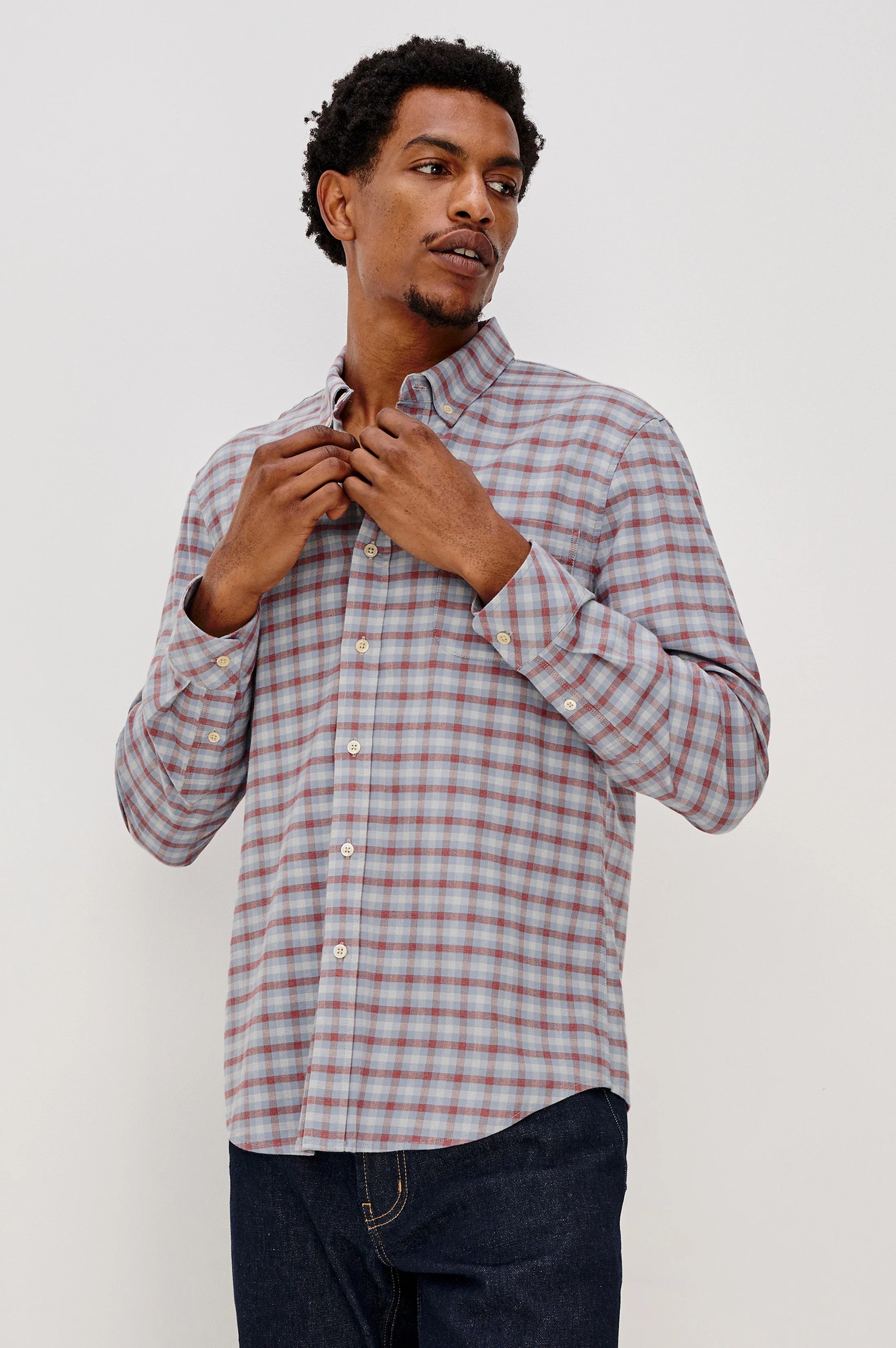 VANCE SHIRT - BLUE RUBY CHECK - Image 3