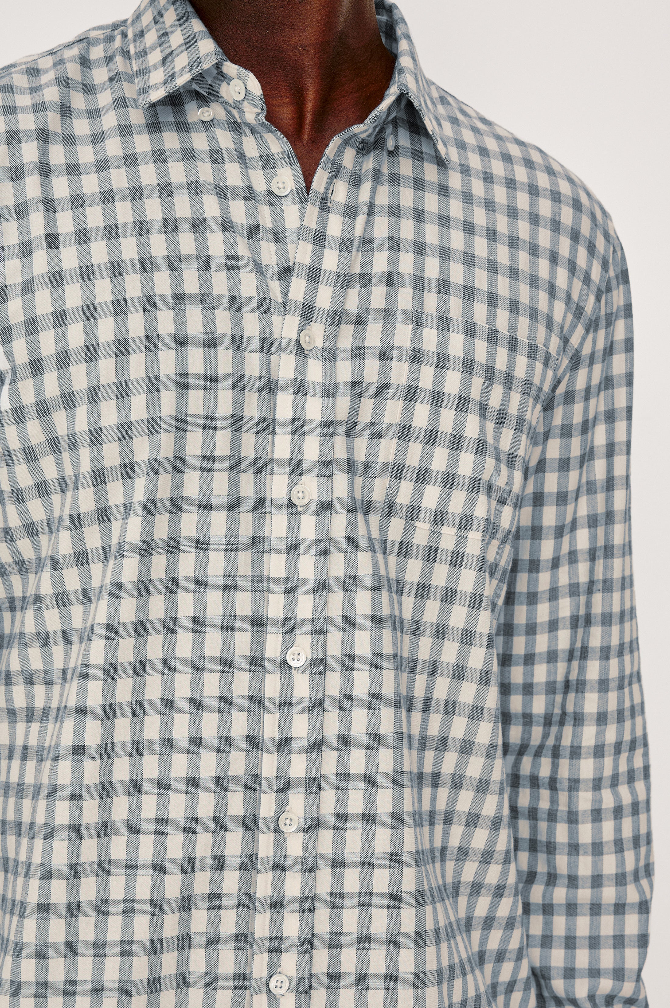 VANCE SHIRT - BONE NAVY CHECK - Image 3