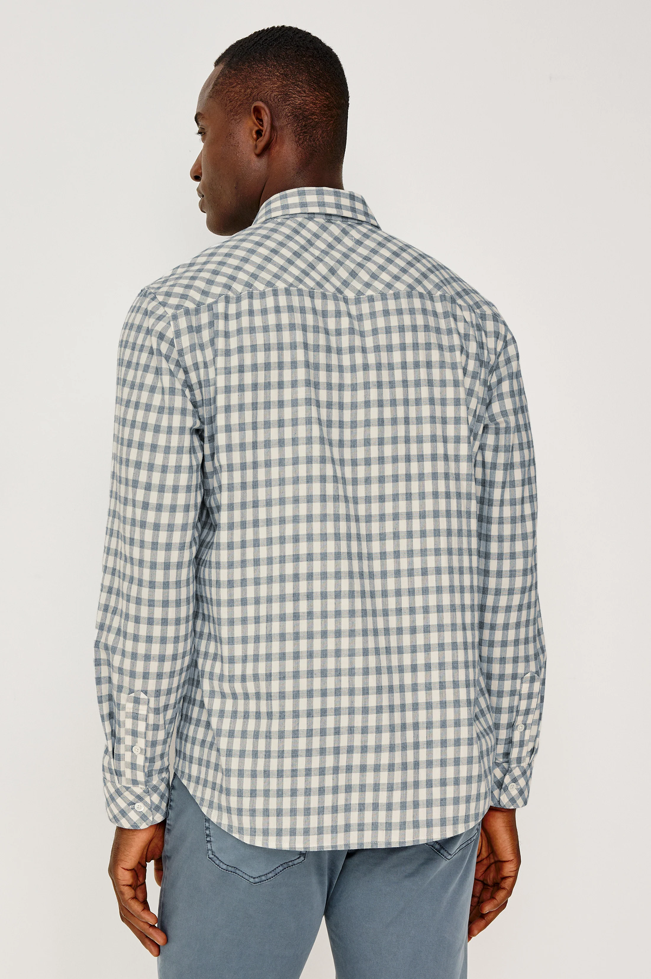 VANCE SHIRT - BONE NAVY CHECK - Image 5