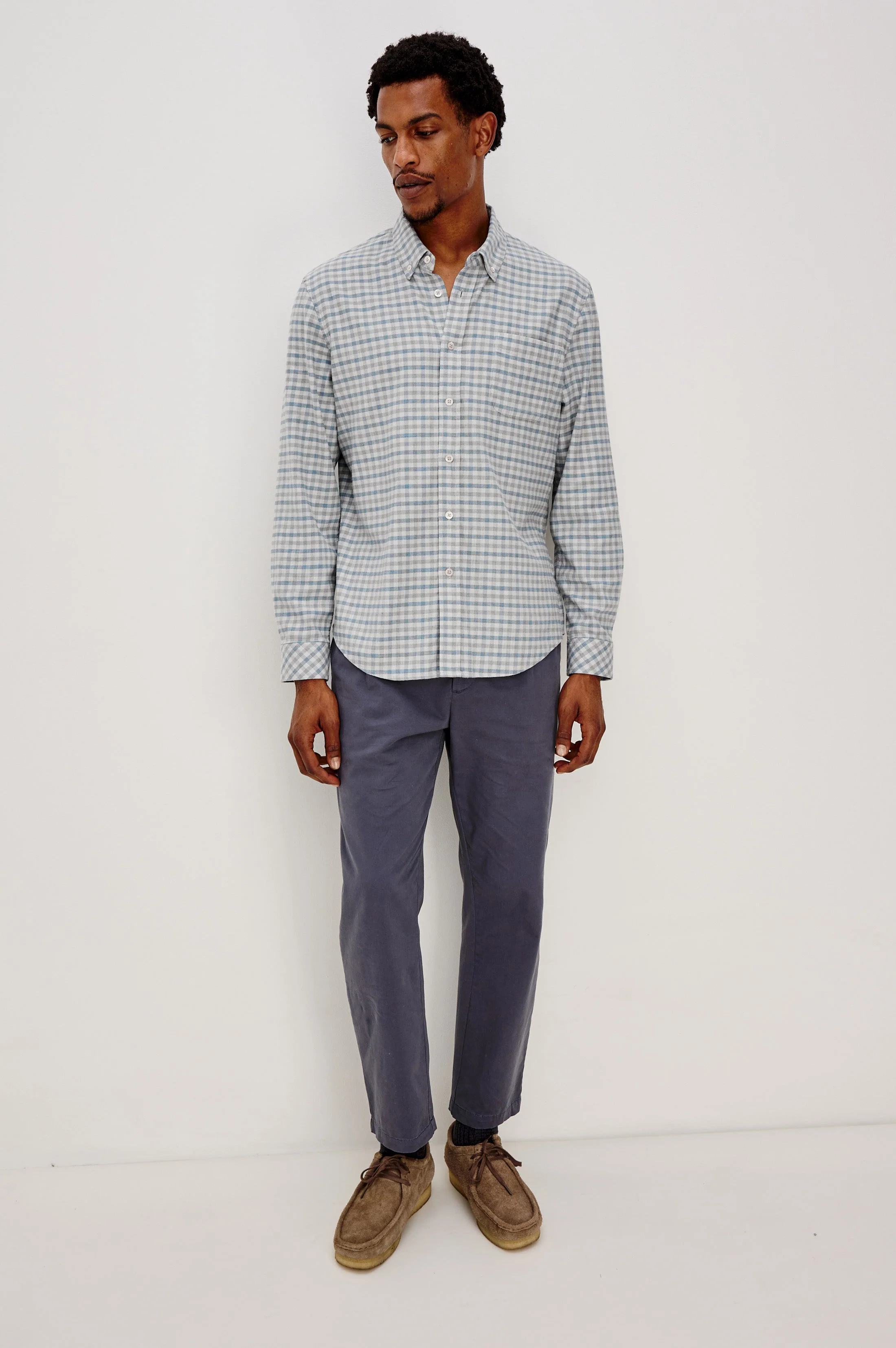VANCE SHIRT - CHARCOAL BLUE CHECK - Image 4