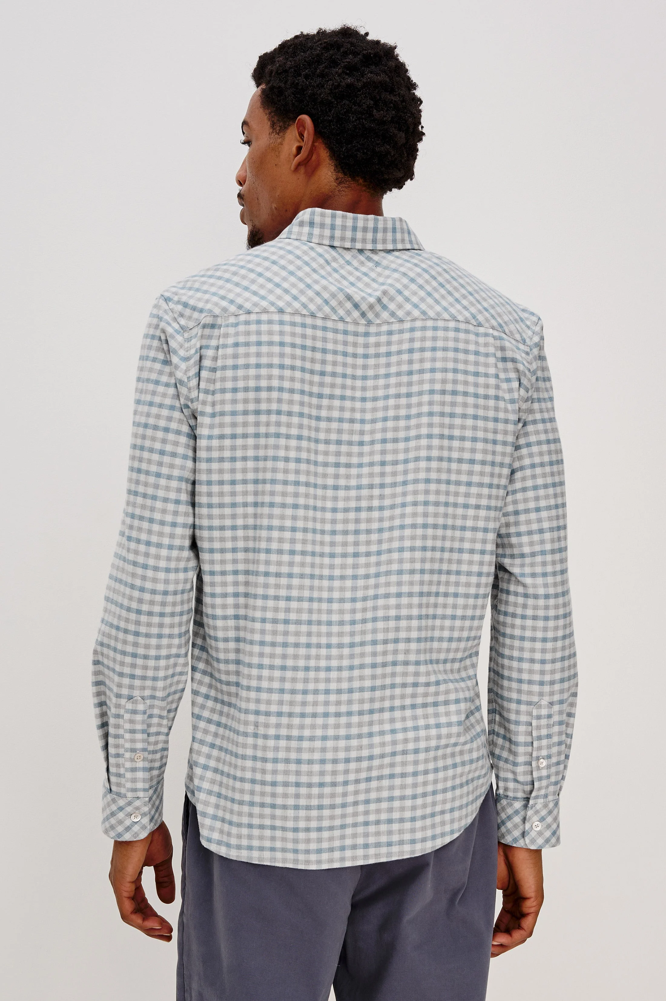 VANCE SHIRT - CHARCOAL BLUE CHECK - Image 5