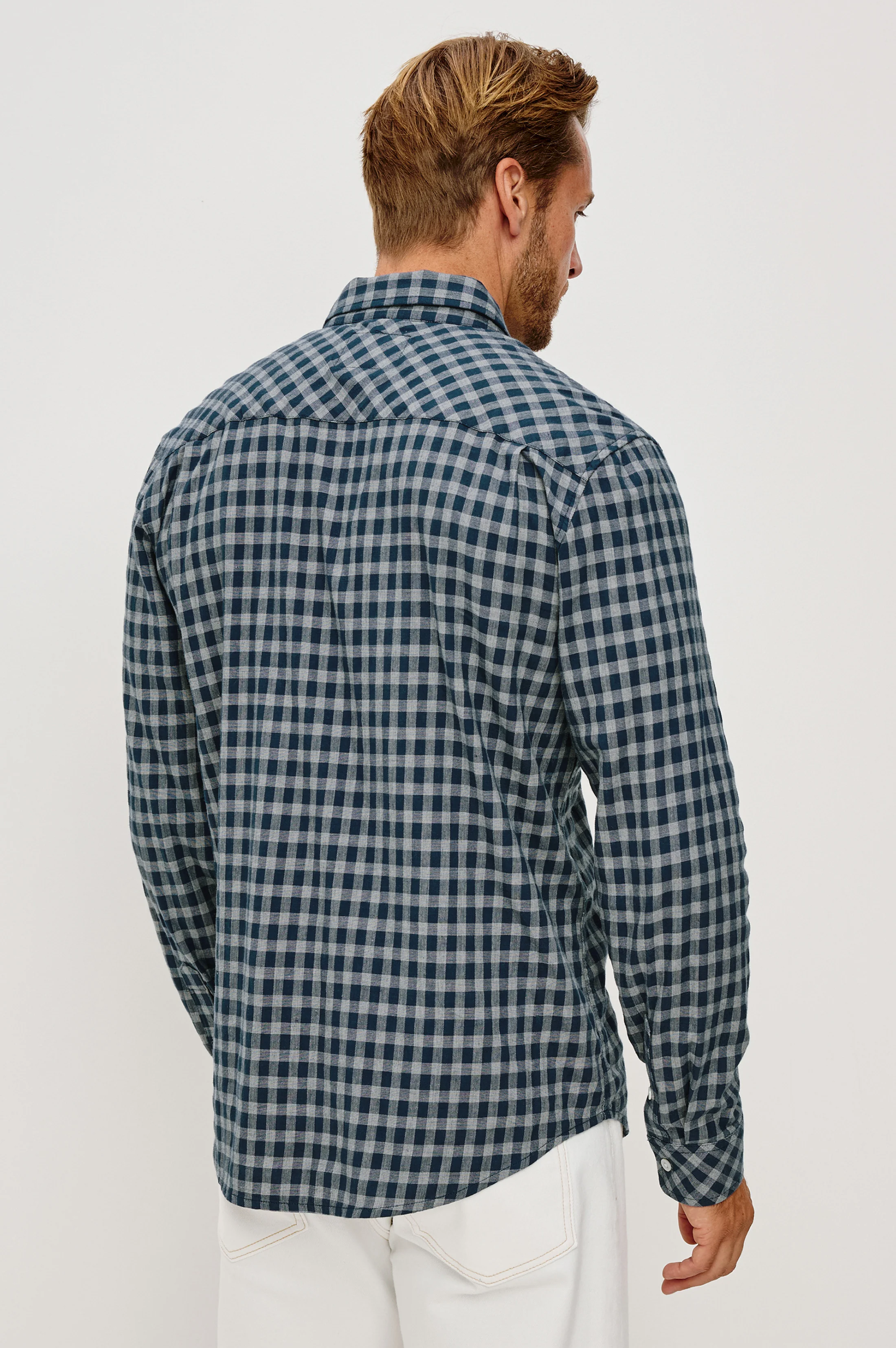 VANCE SHIRT - NAVY IVORY CHECK - Image 4