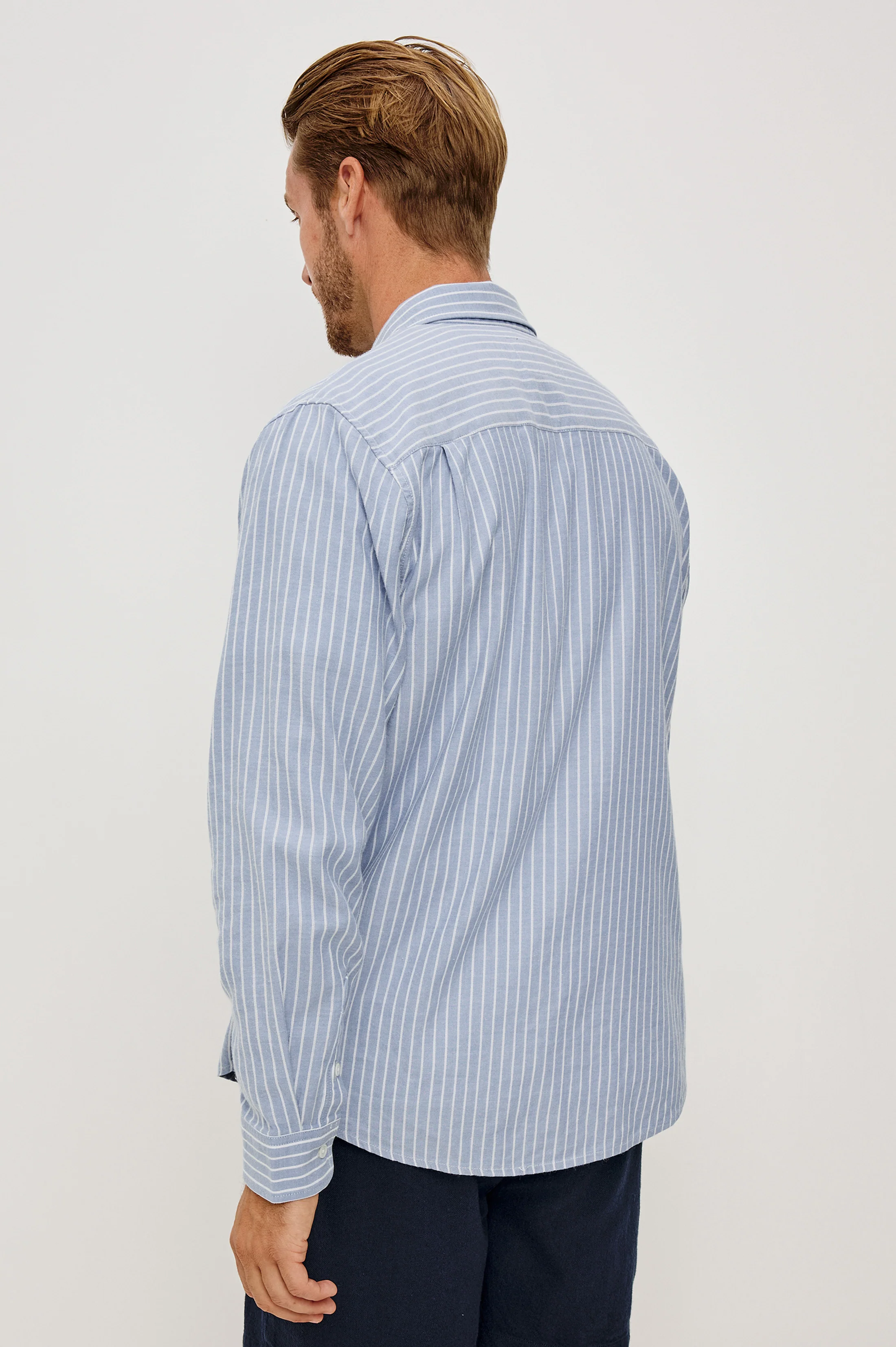 VANCE SHIRT - OXFORD WHITE STRIPE - Image 4