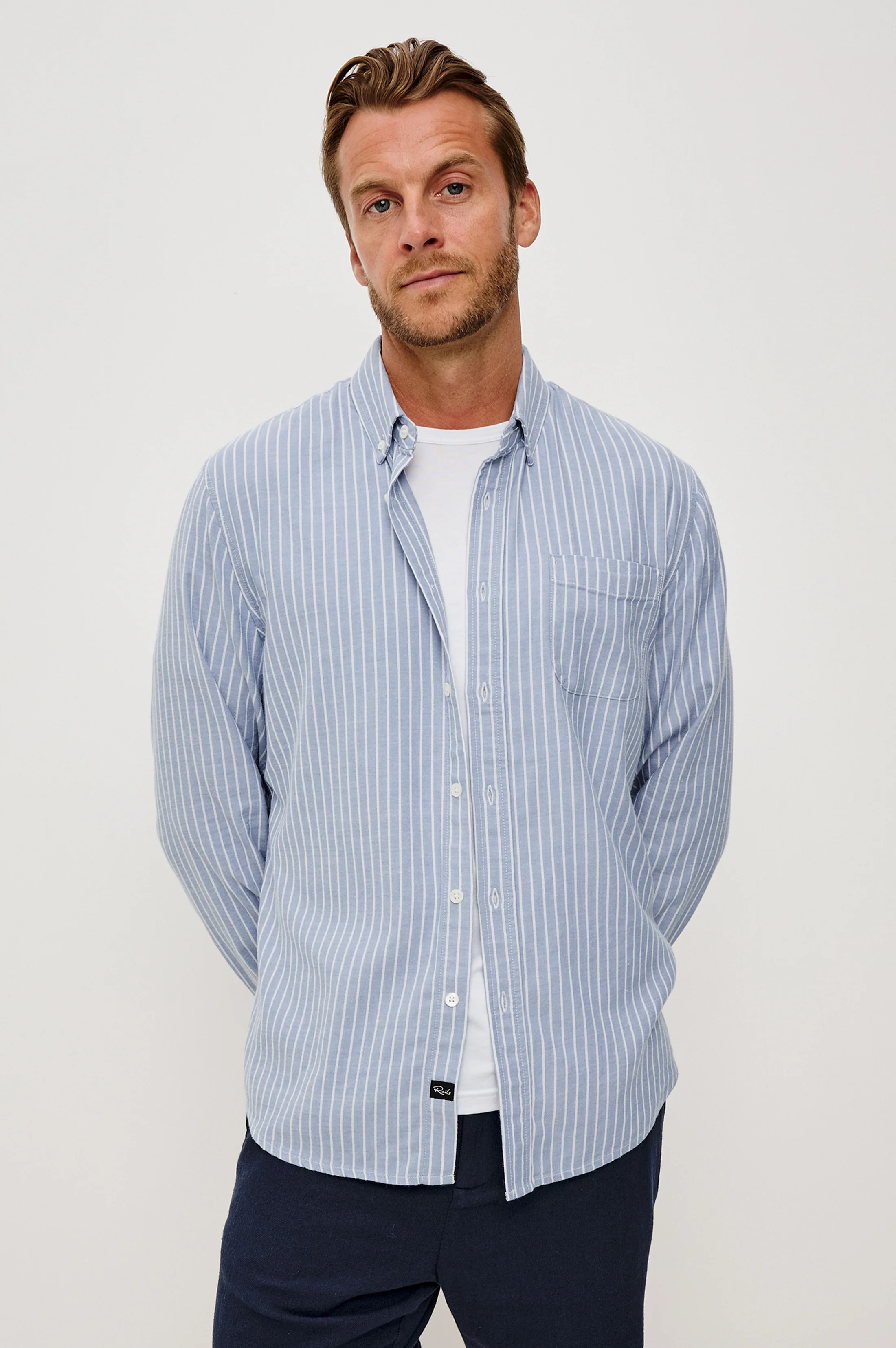 VANCE SHIRT - OXFORD WHITE STRIPE - Image 5