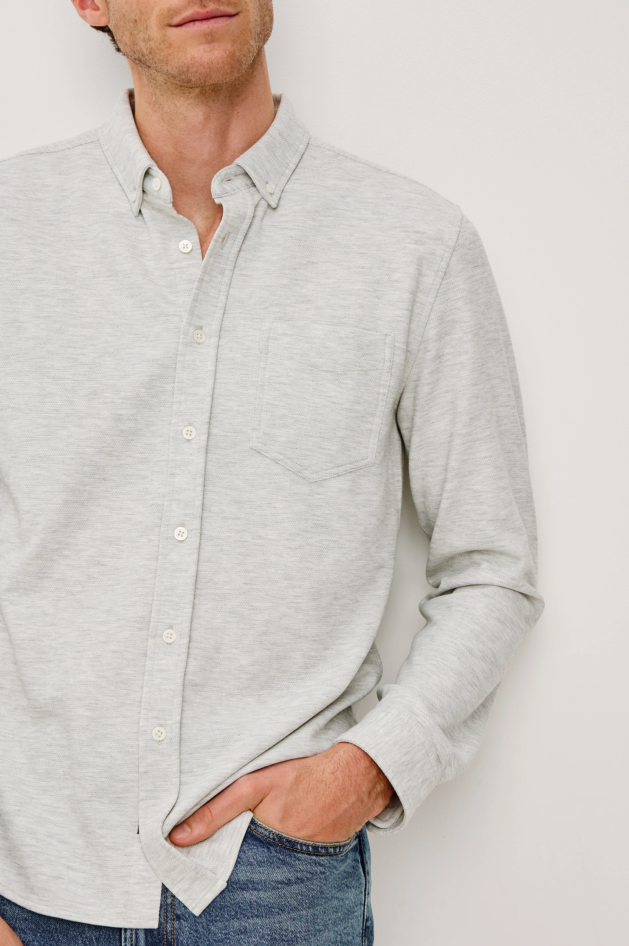 VINCENT SHIRT - HEATHER GREY - Image 2