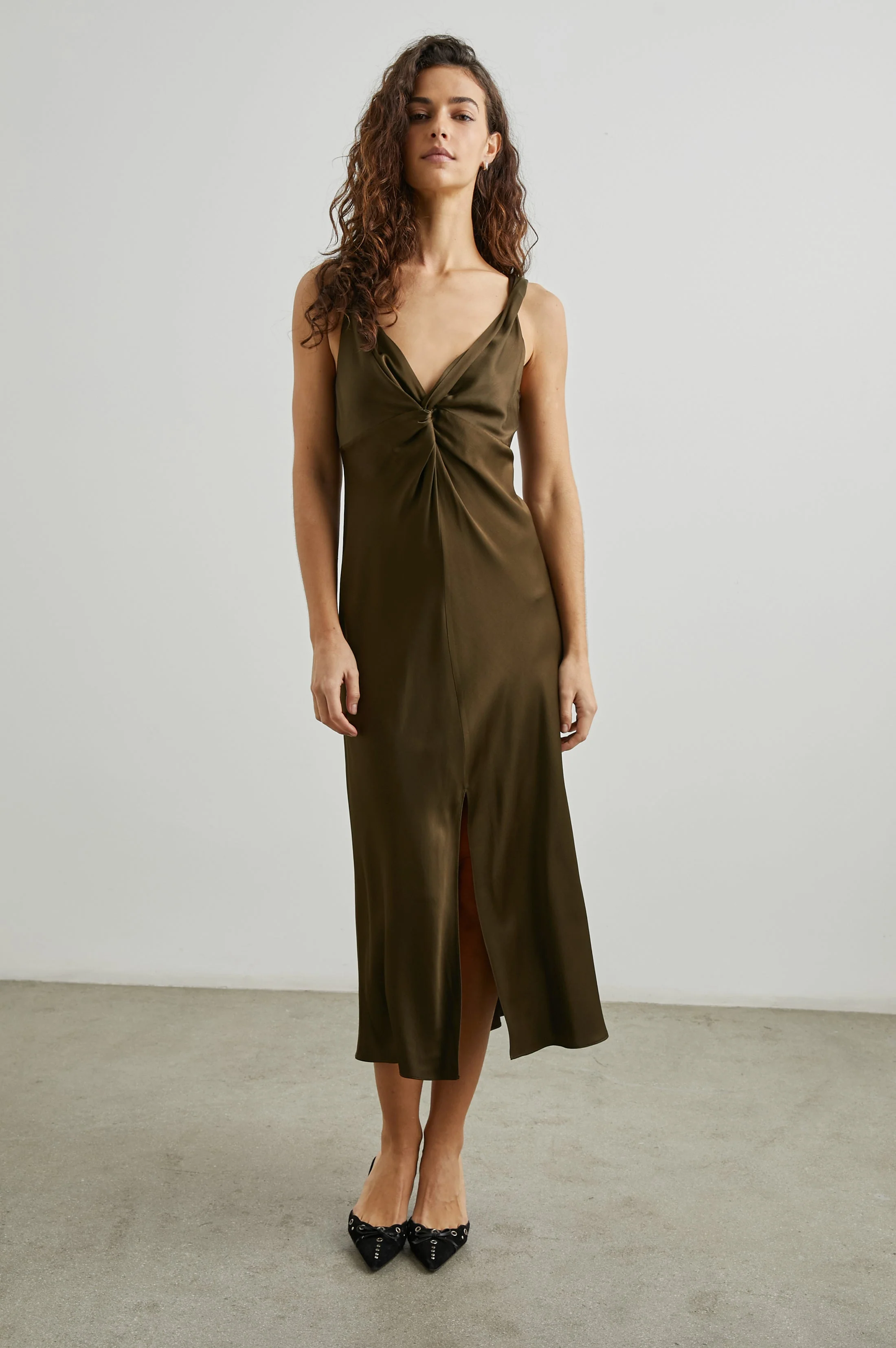 VIVIANA DRESS - DARK MOSS - Image 3