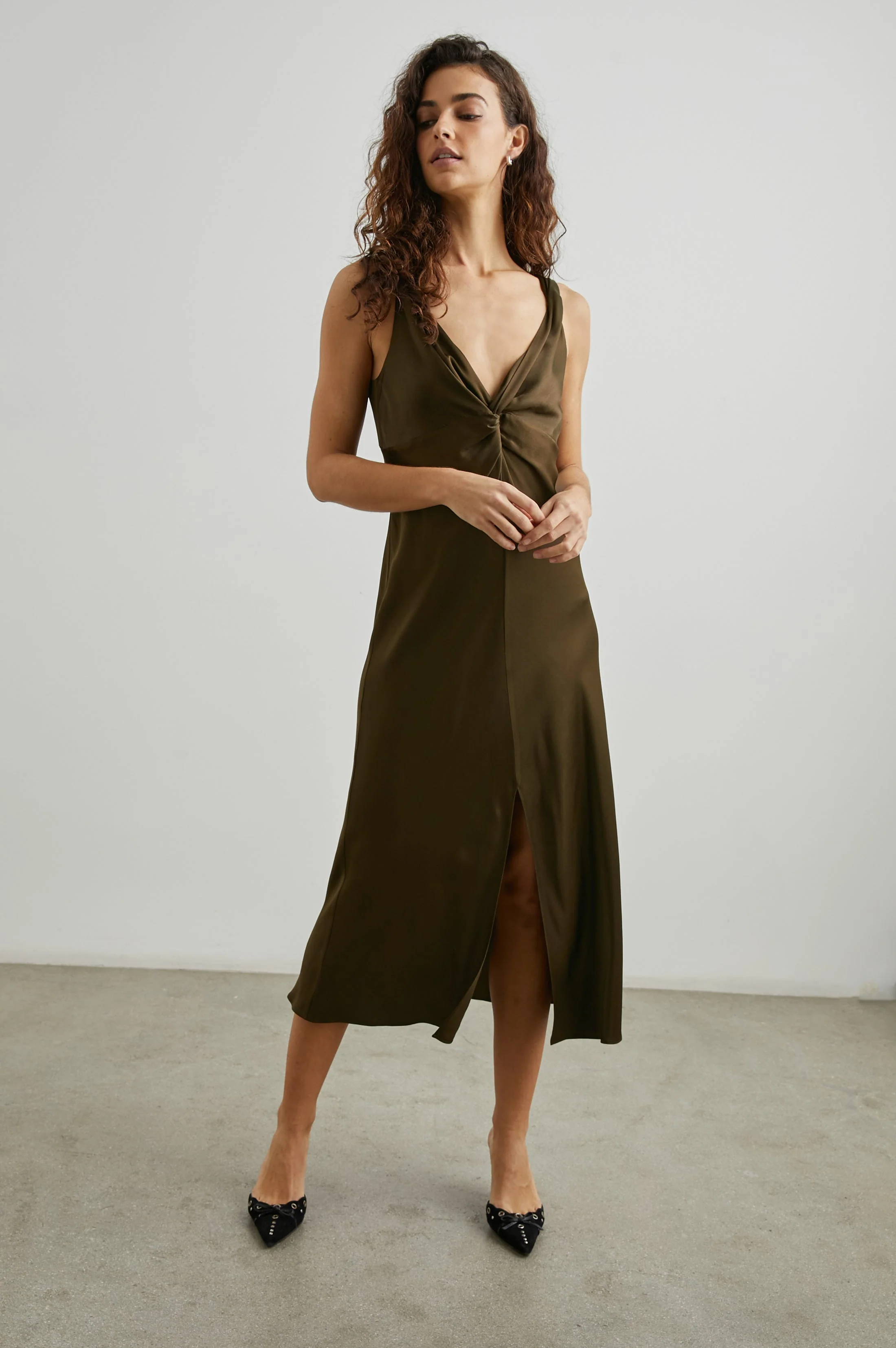VIVIANA DRESS - DARK MOSS - Image 4