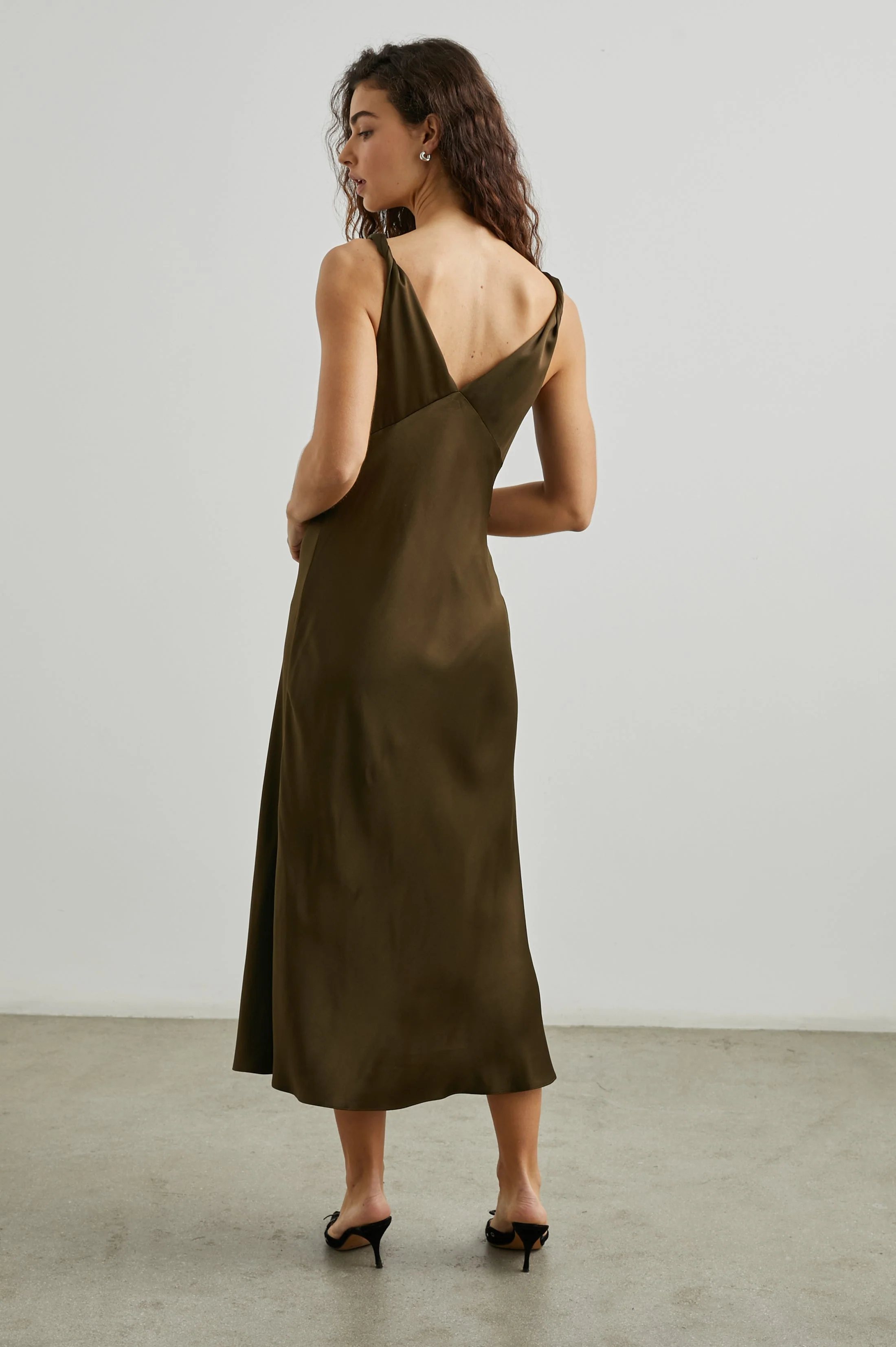 VIVIANA DRESS - DARK MOSS - Image 5
