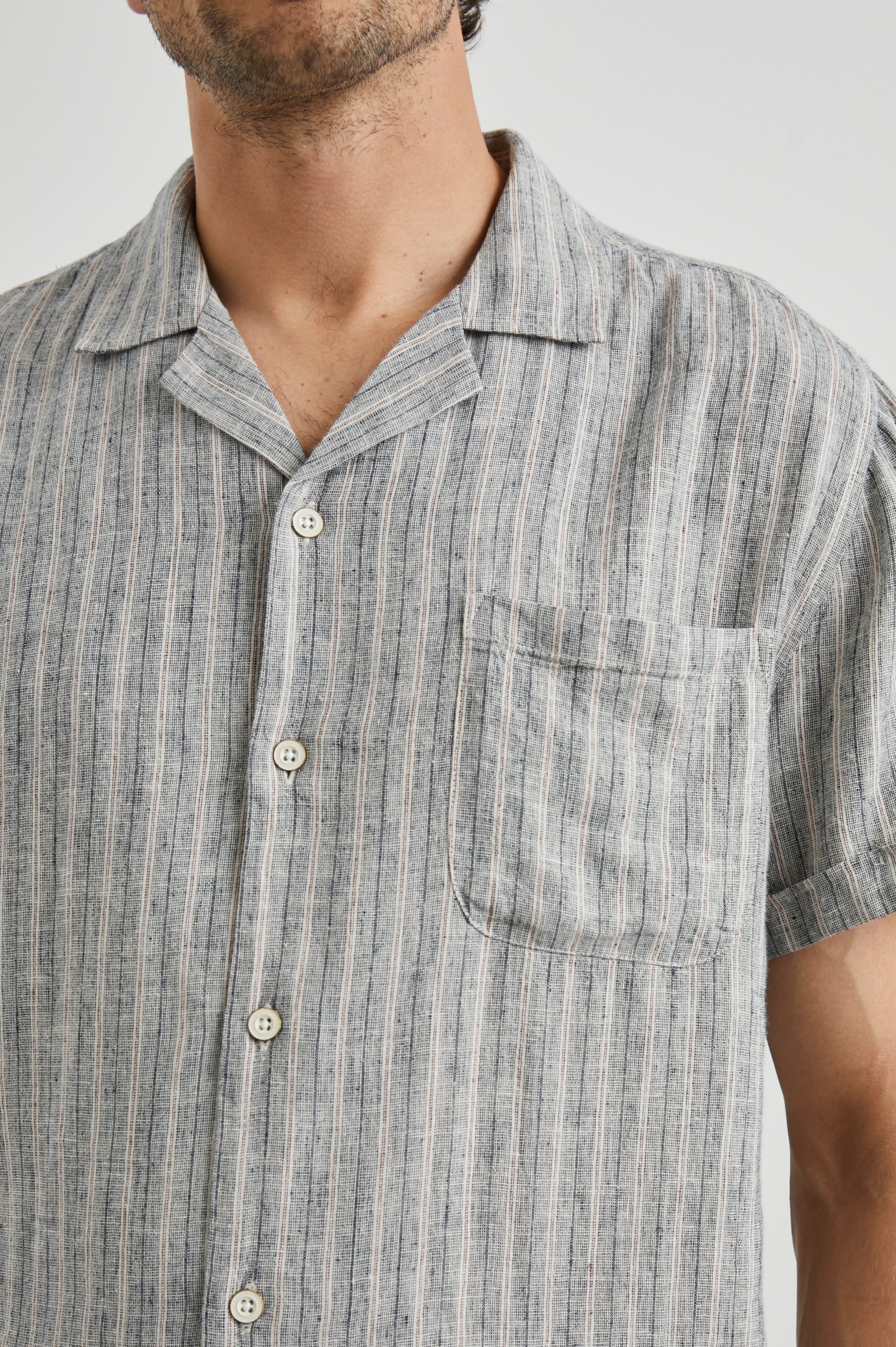WAIMEA SHIRT - QUINOA NAVY STRIPE - Image 2