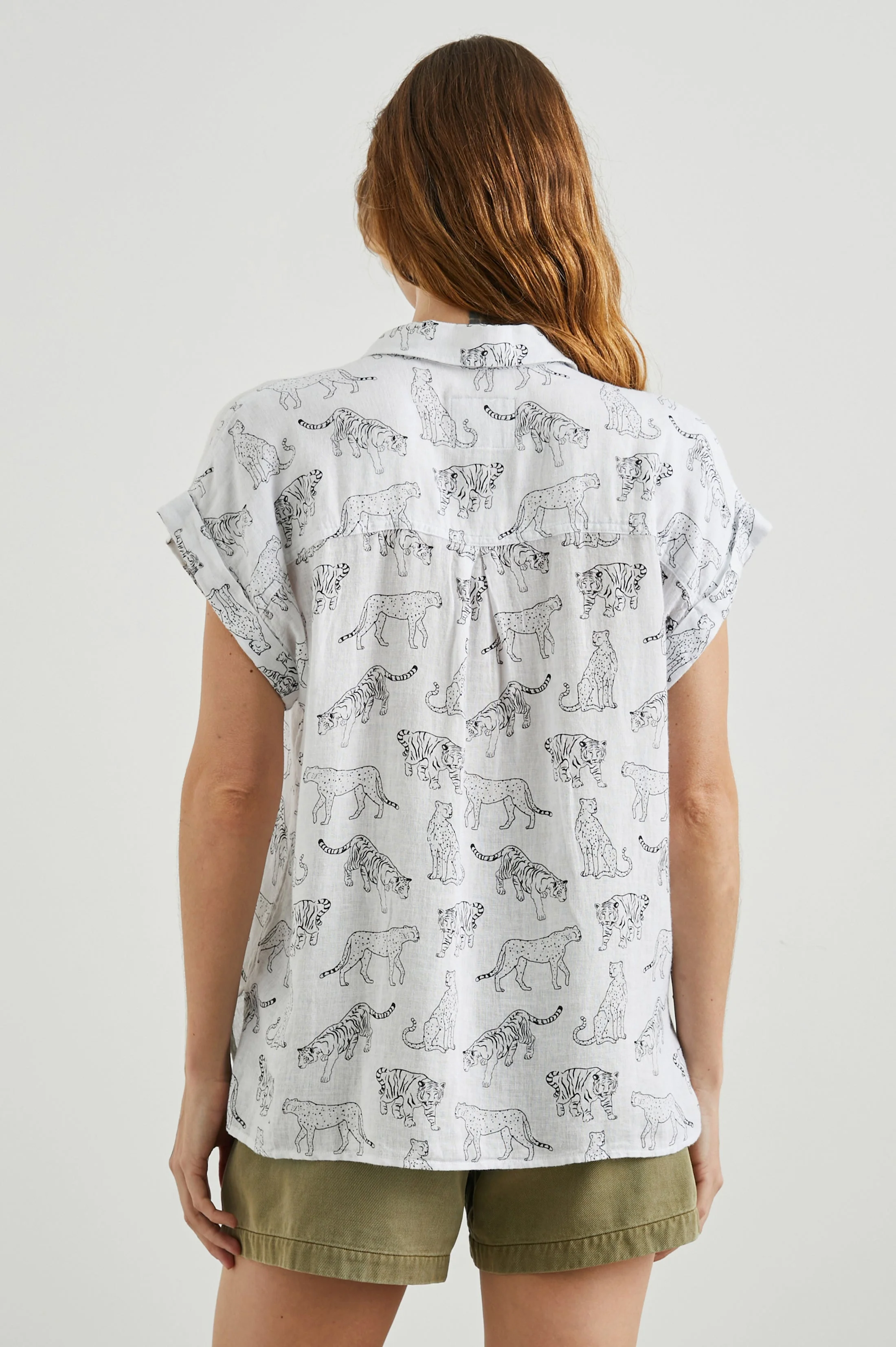 WHITNEY SHIRT - IVORY JUNGLE CATS - Image 4