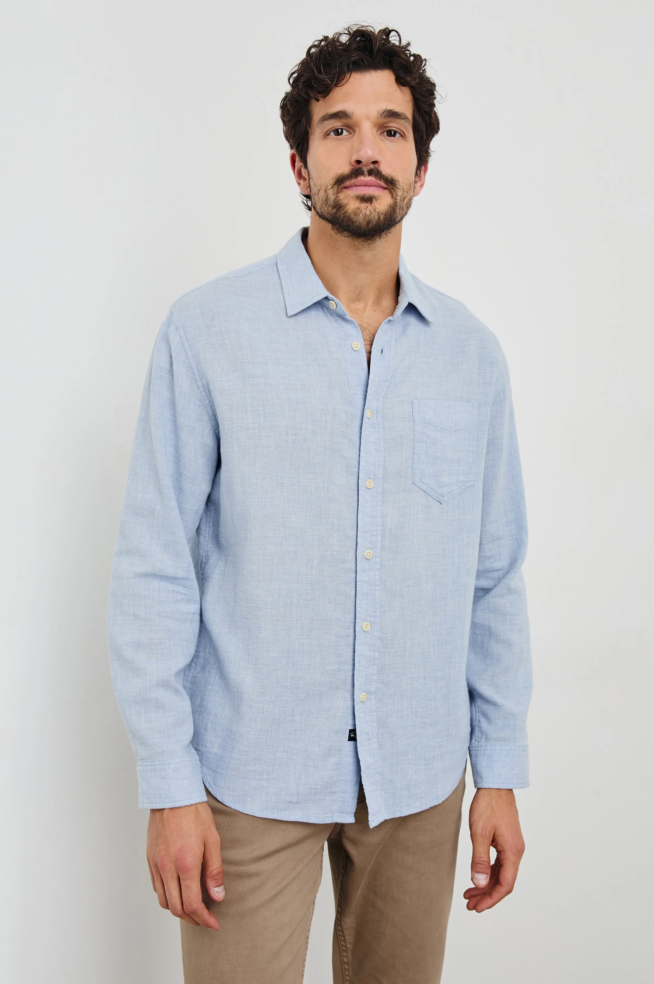 WYATT SHIRT - BLUE MELANGE