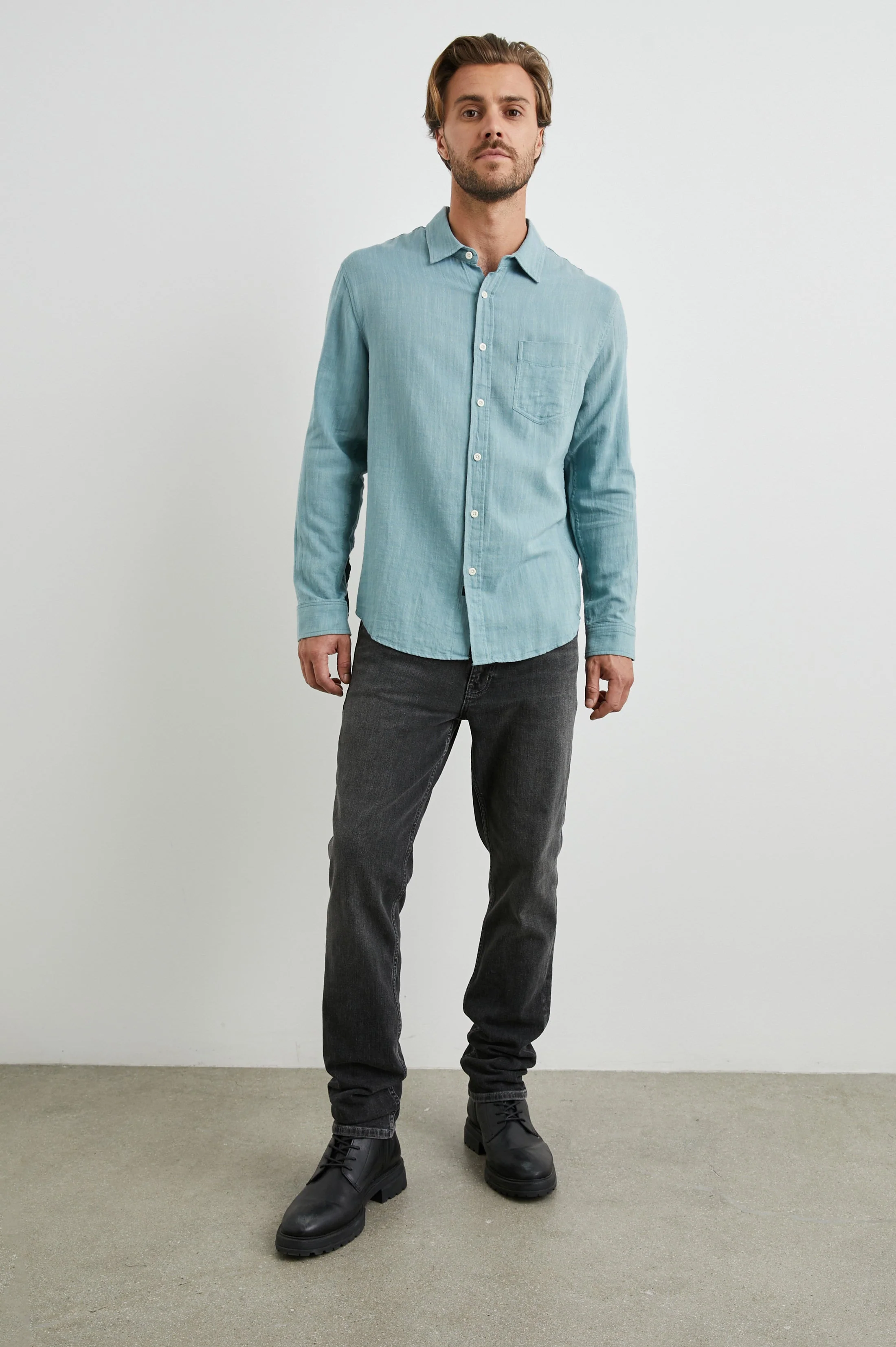 WYATT SHIRT - SEA GREEN - Image 3