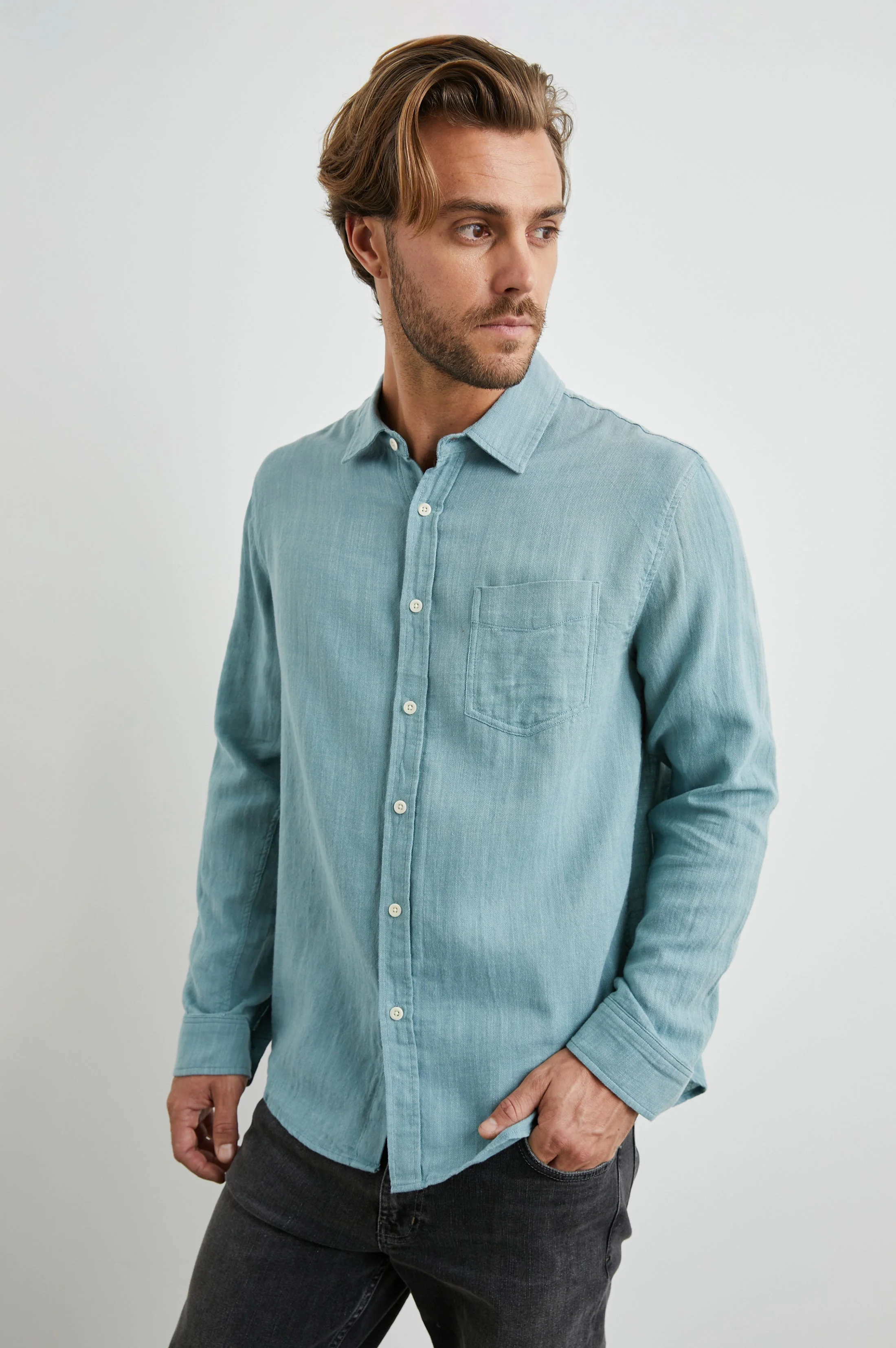 WYATT SHIRT - SEA GREEN - Image 4