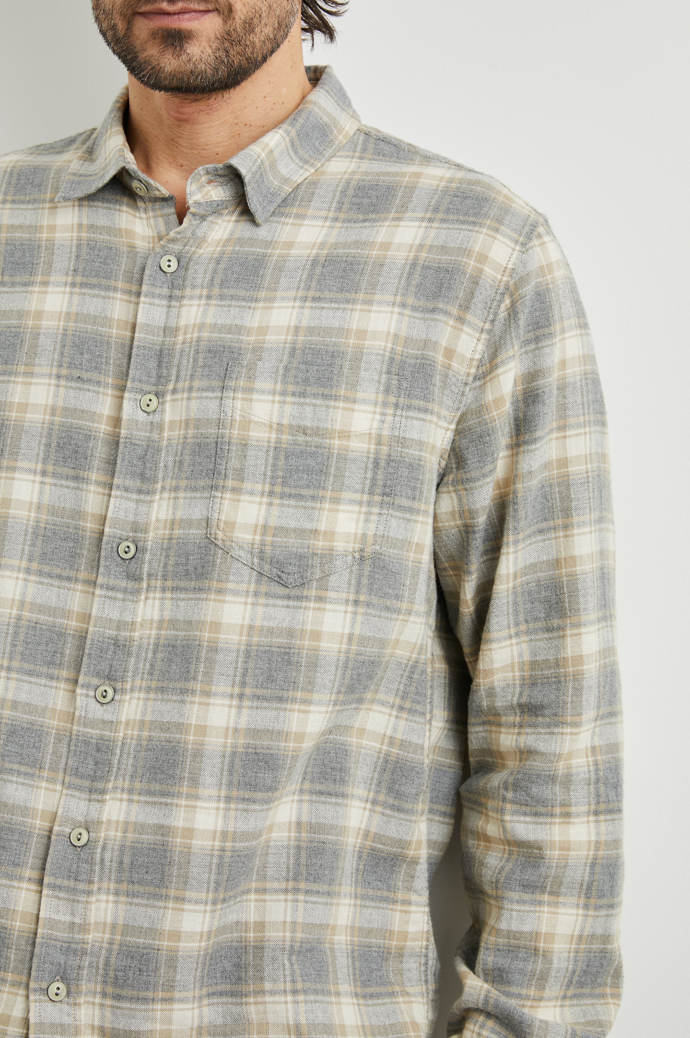 WYATT SHIRT - CHARCOAL DESERT MELANGE - Image 2