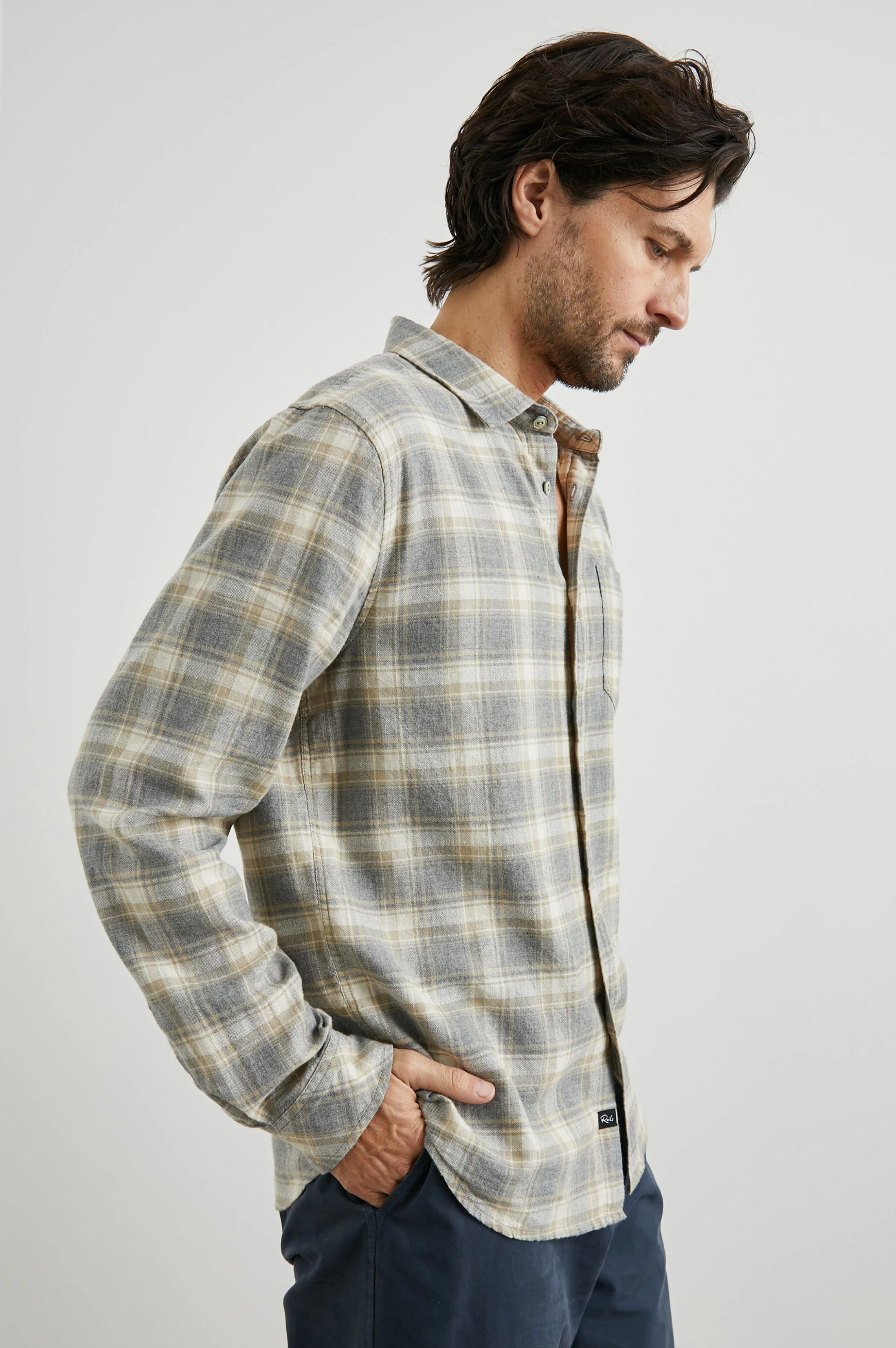 WYATT SHIRT - CHARCOAL DESERT MELANGE - Image 4