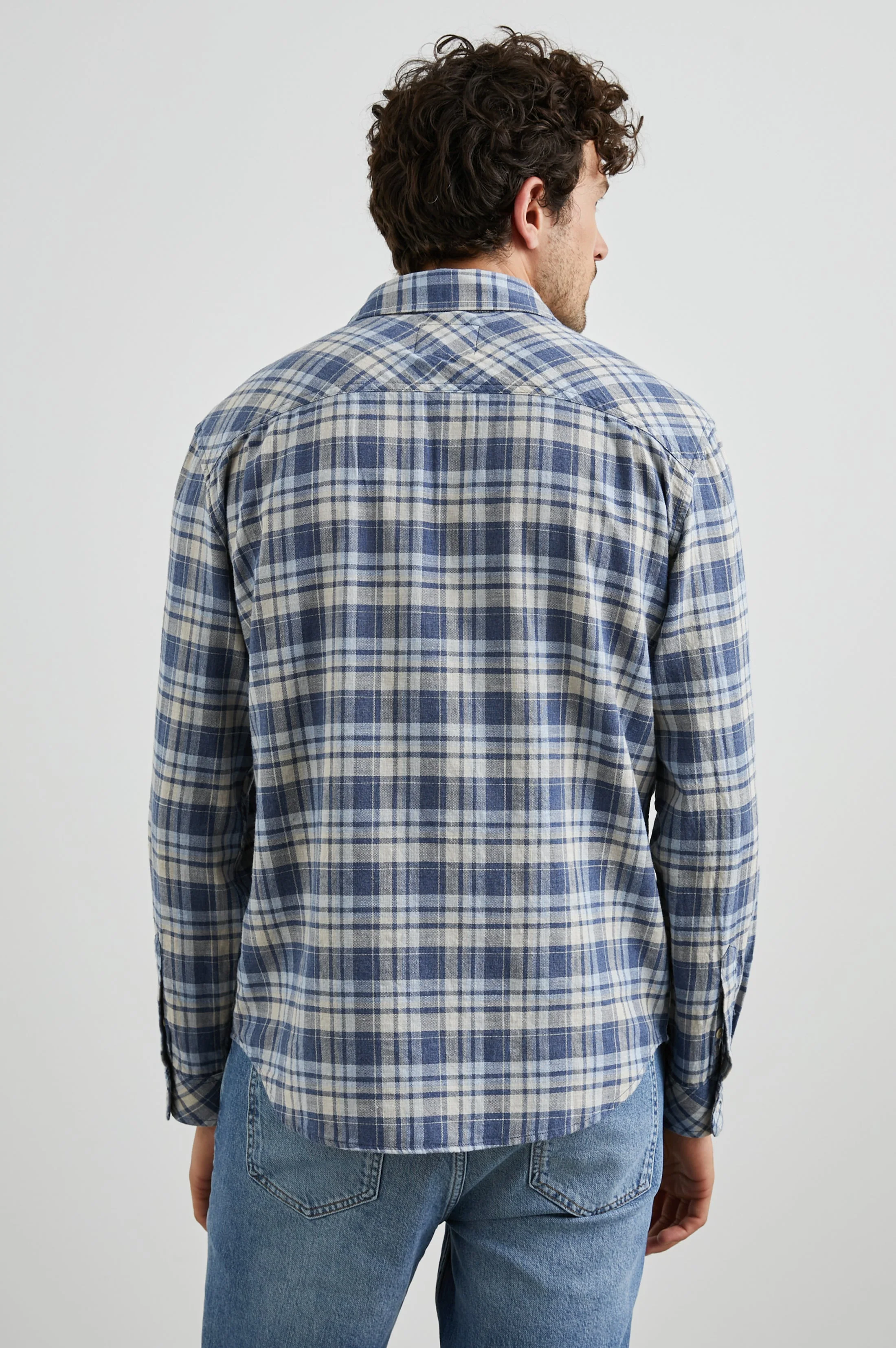 WYATT SHIRT - NAVY SORGHUM OXFORD - Image 6