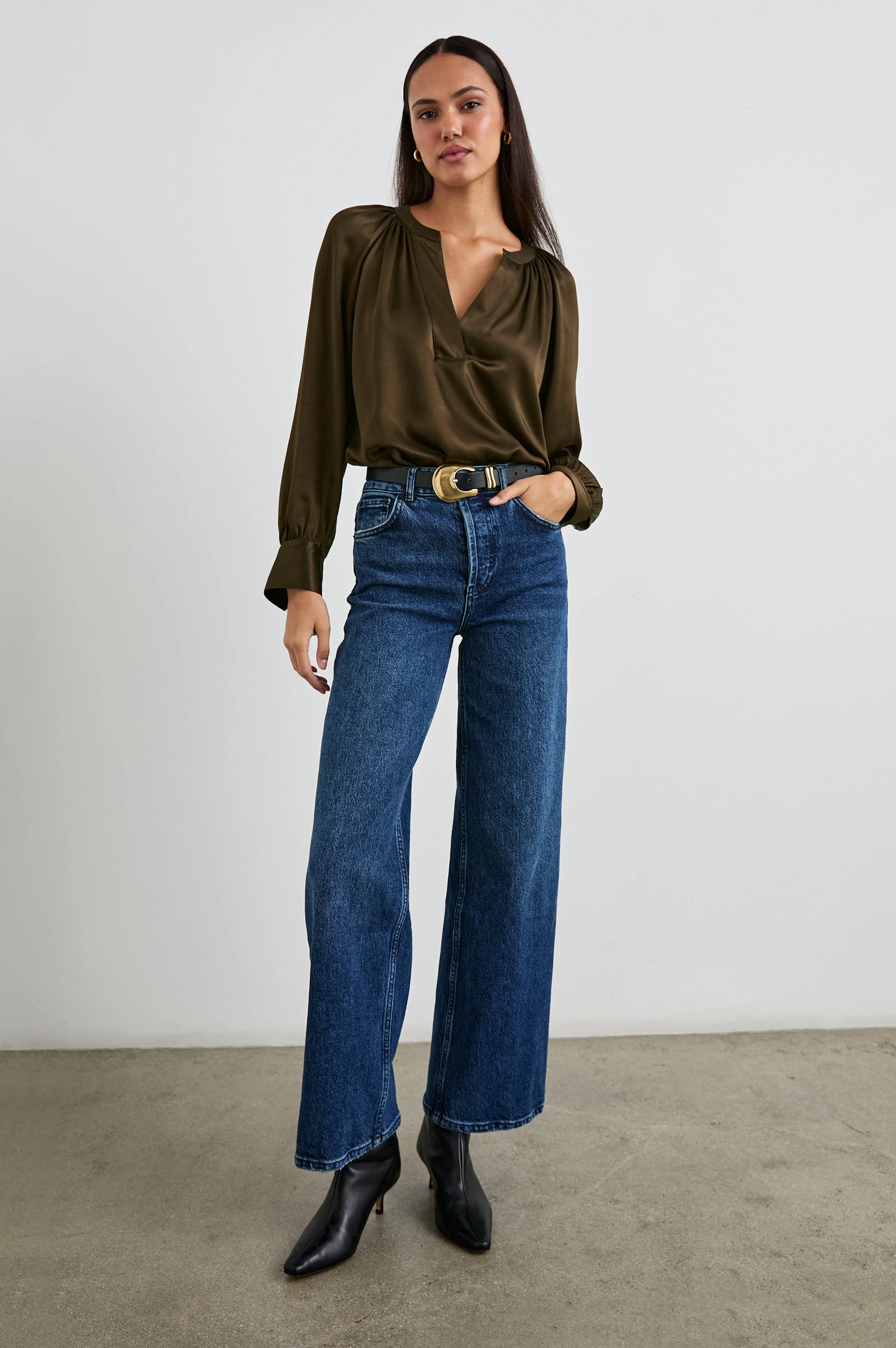 WYNNA TOP - DARK MOSS - Image 3