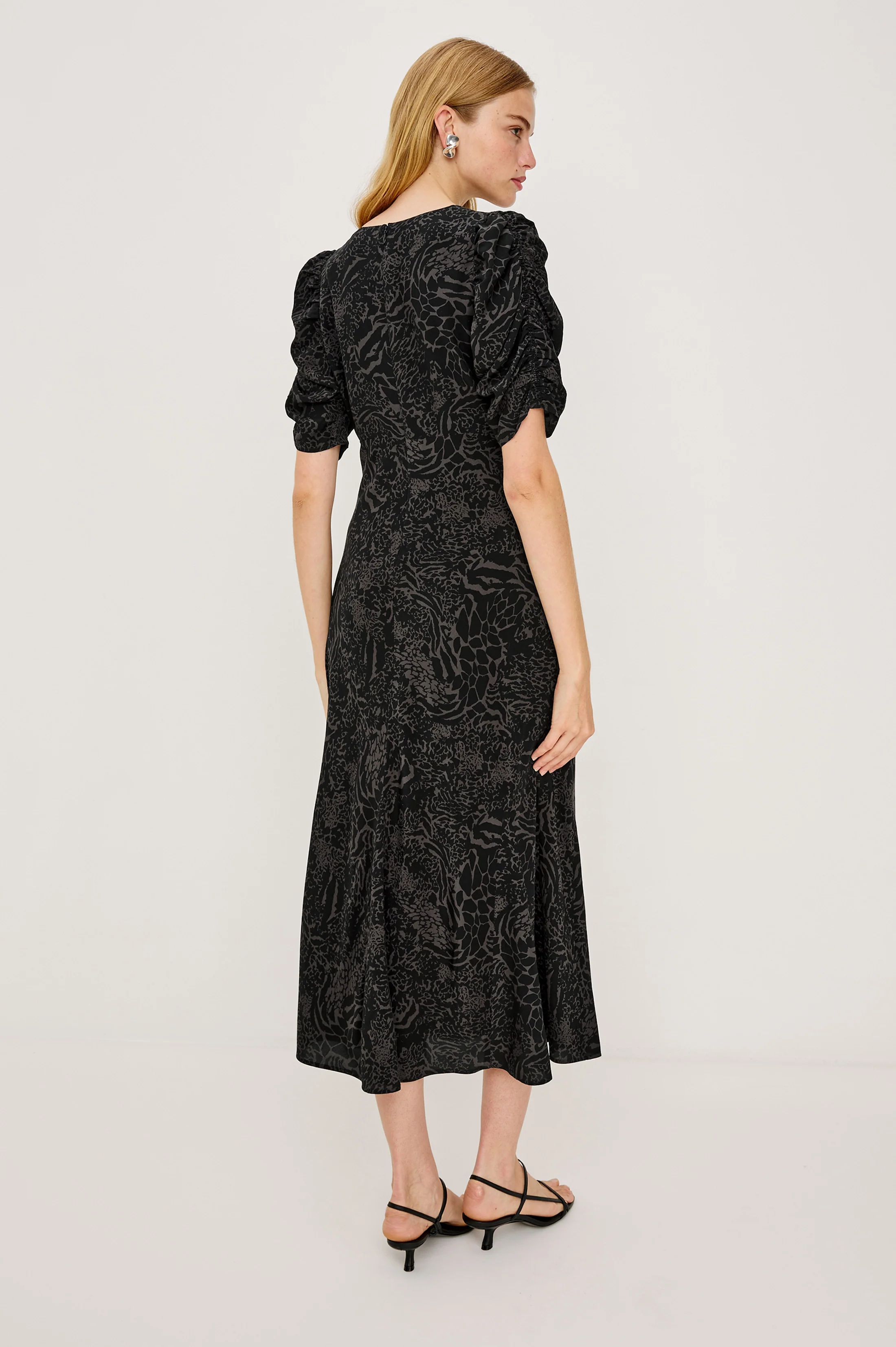 ZARIAH DRESS - CHARCOAL MIXED ANIMAL - Image 5